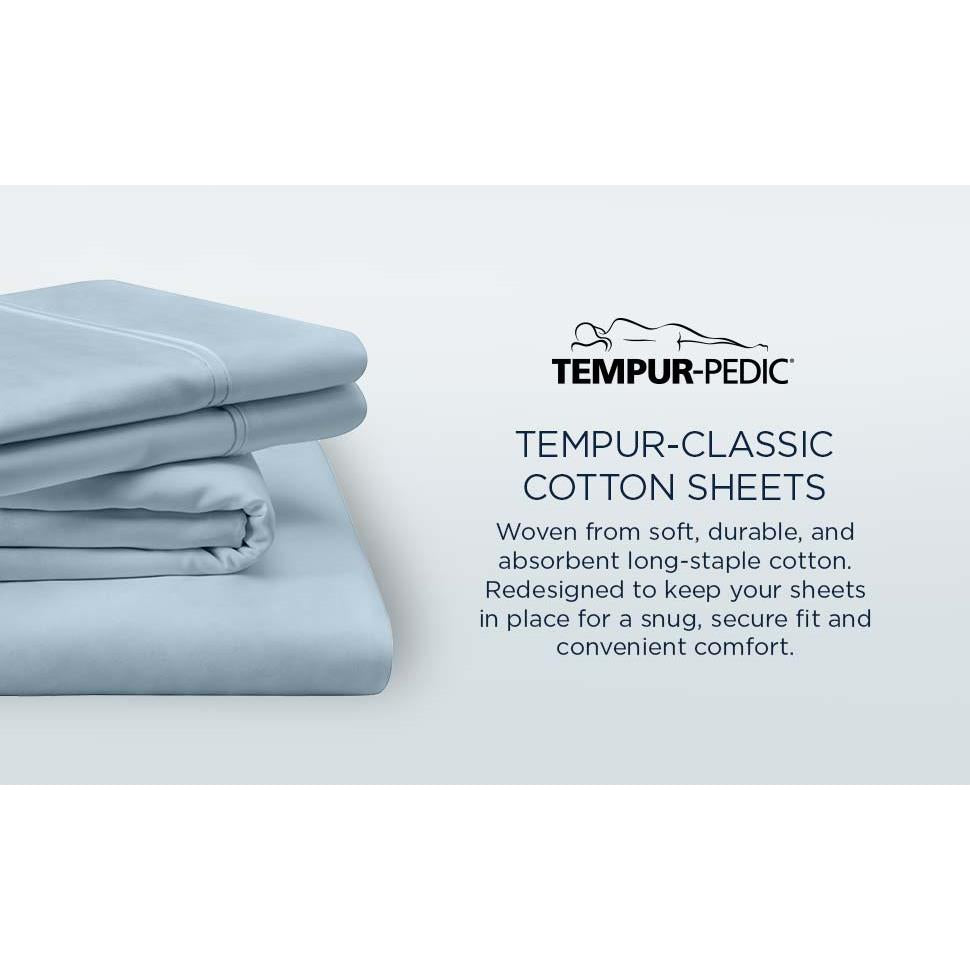  Tempur-Pedic TEMPUR Classic Cotton Sheet Set White (Twin) IMAGE 14