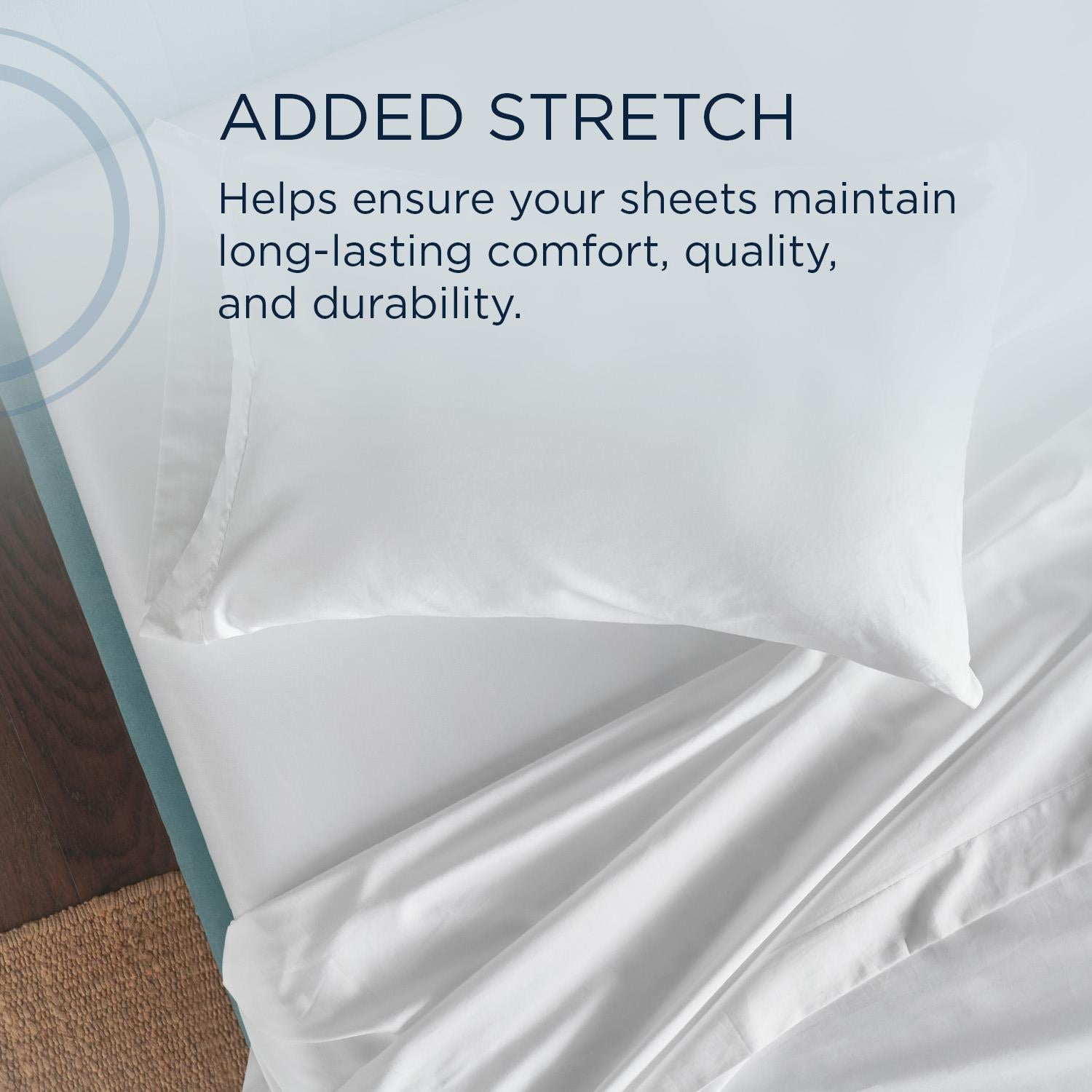  Tempur-Pedic TEMPUR Classic Cotton Sheet Set White (Twin XL) IMAGE 7