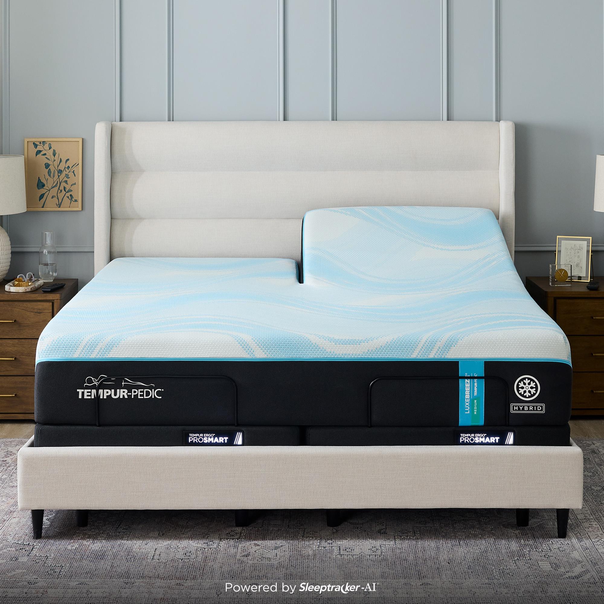  Size_Flex King --  Tempur-LuxeBreeze® Medium Hybrid Mattress (Split Head King) IMAGE 1