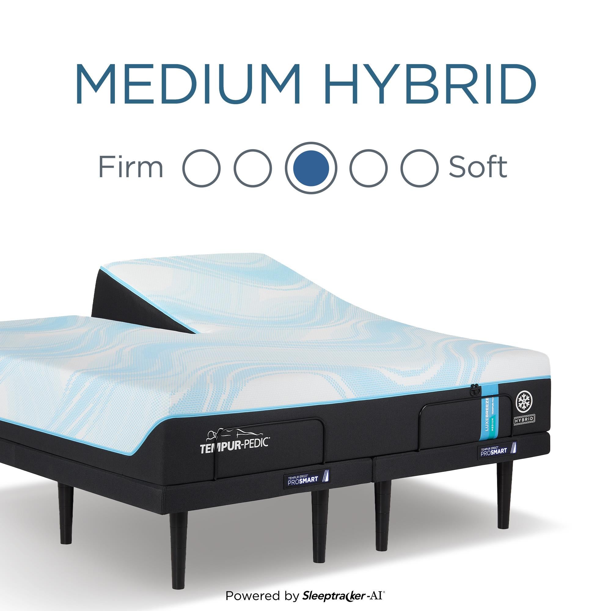  Size_Flex King --  Tempur-LuxeBreeze® Medium Hybrid Mattress (Split Head King) IMAGE 2