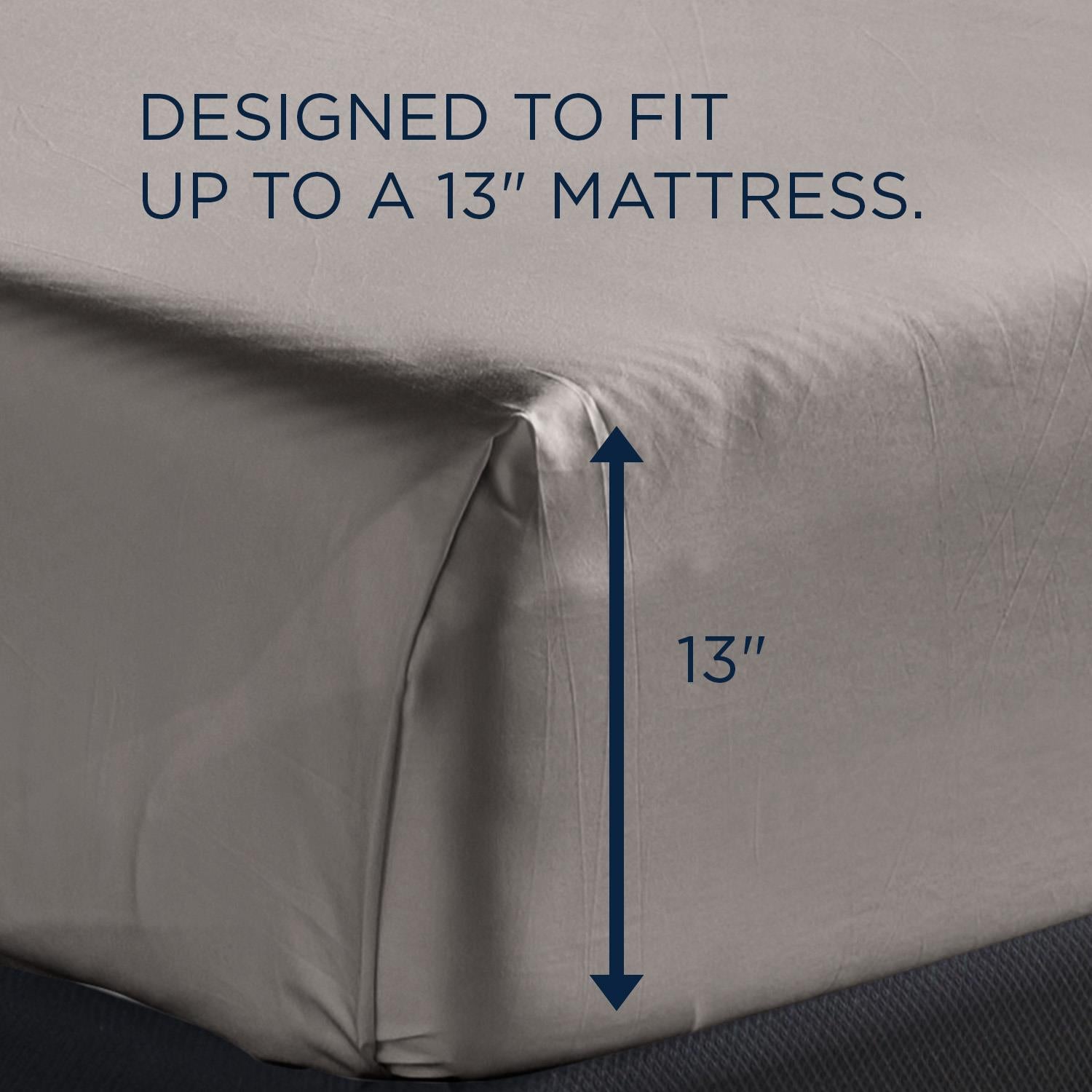  Tempur-Pedic TEMPUR Luxe Egyptian Cotton Pillowcase Set  Cool Gray (King) IMAGE 3