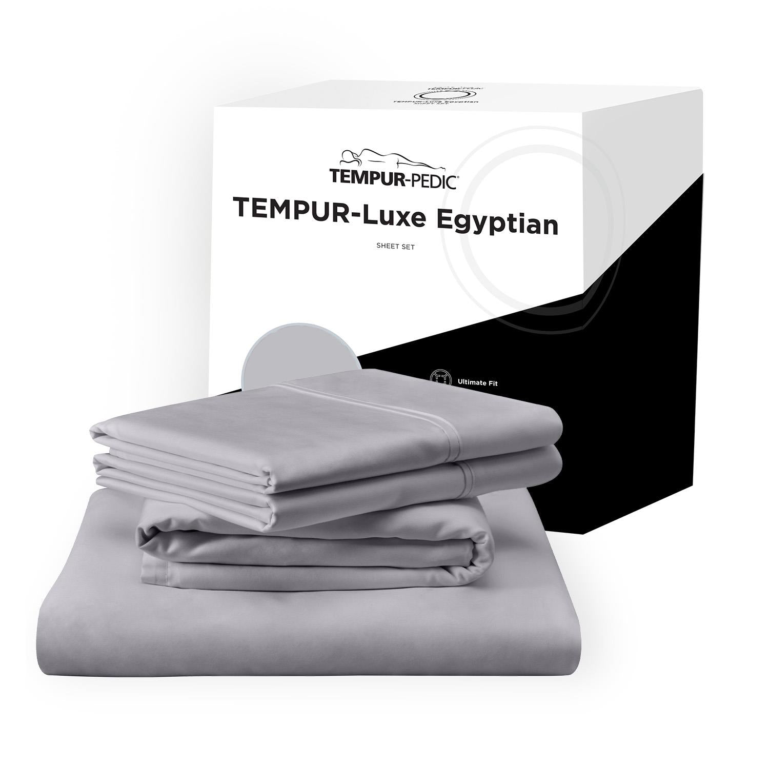  Tempur-Pedic TEMPUR Luxe Egyptian Cotton Pillowcase Set  Cool Gray (Queen) IMAGE 10