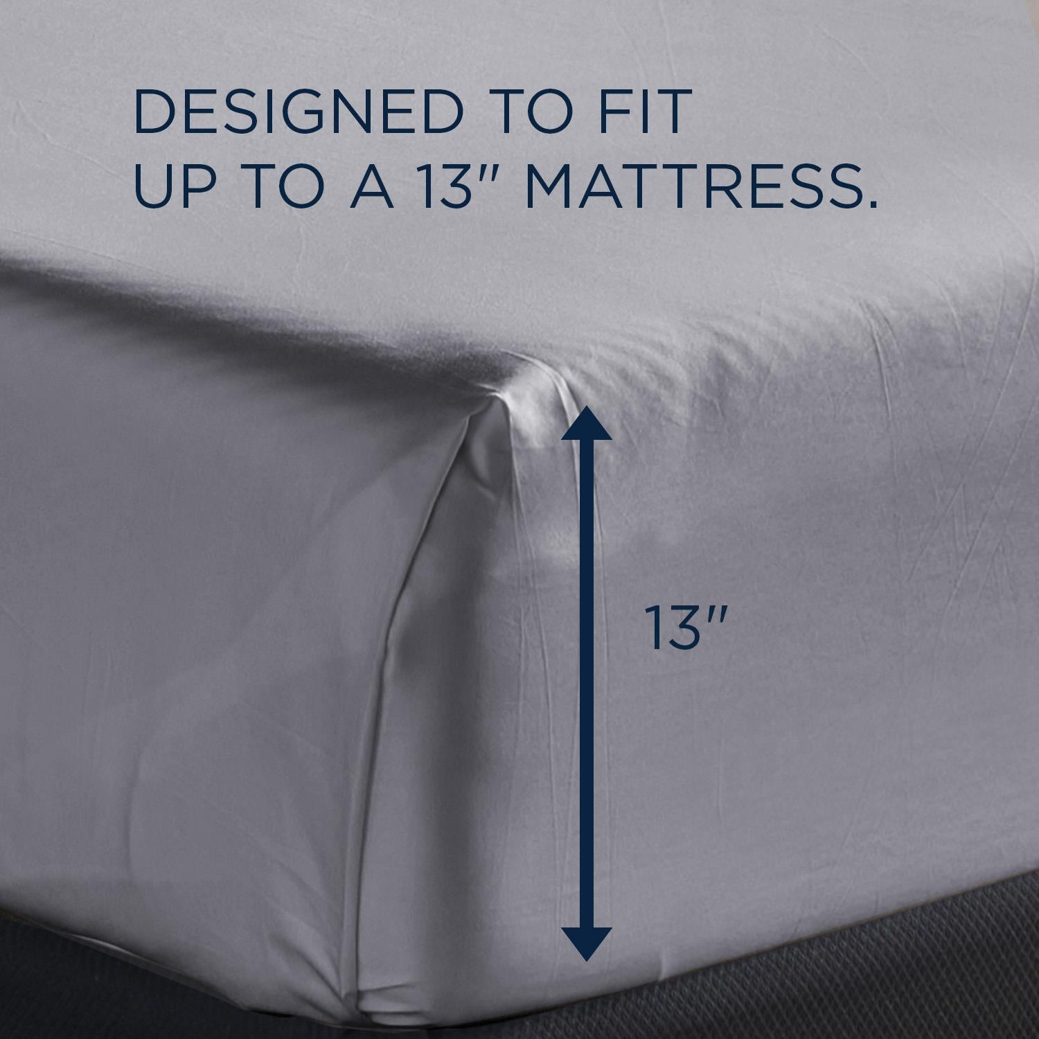  Tempur-Pedic TEMPUR Luxe Egyptian Cotton Pillowcase Set  Silver Mist (Queen) IMAGE 3