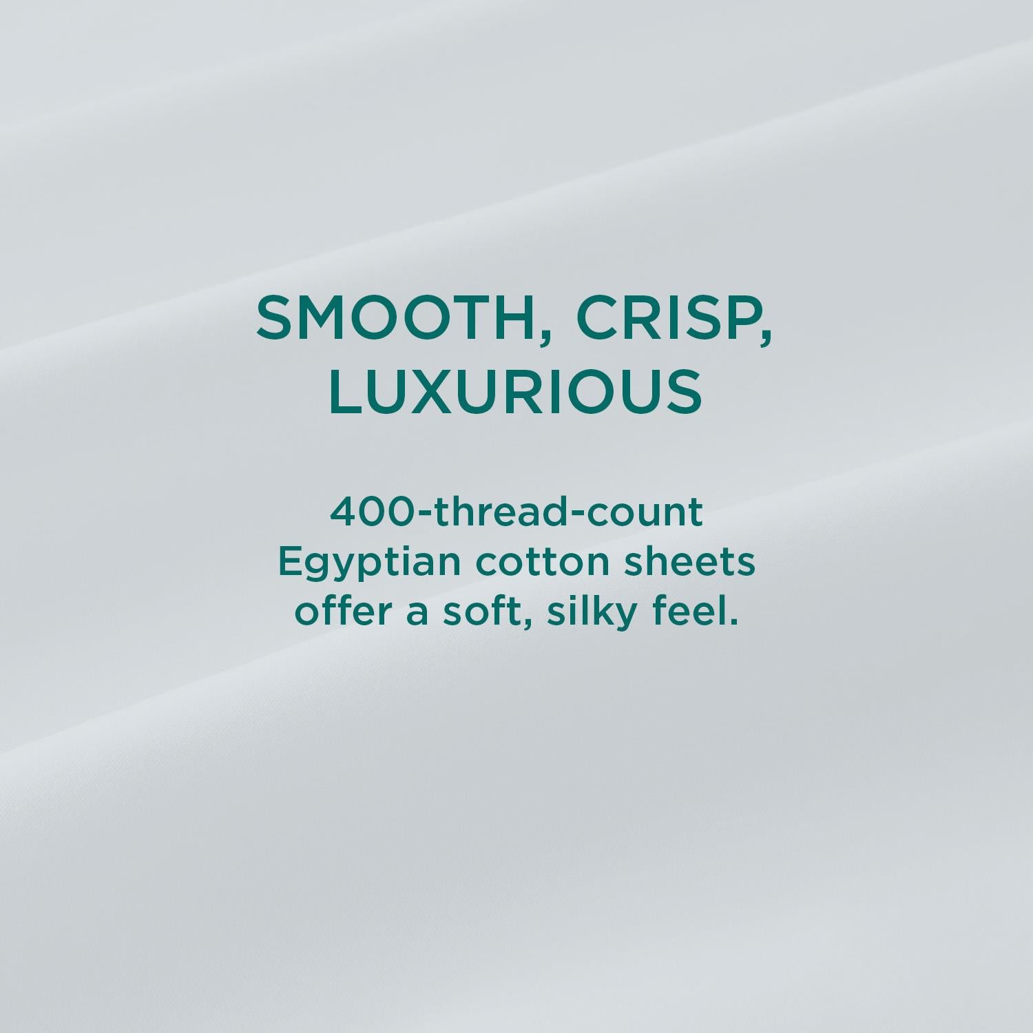  Tempur-Pedic TEMPUR Luxe Egyptian Cotton Pillowcase Set  Sleepy Blue (Queen) IMAGE 17