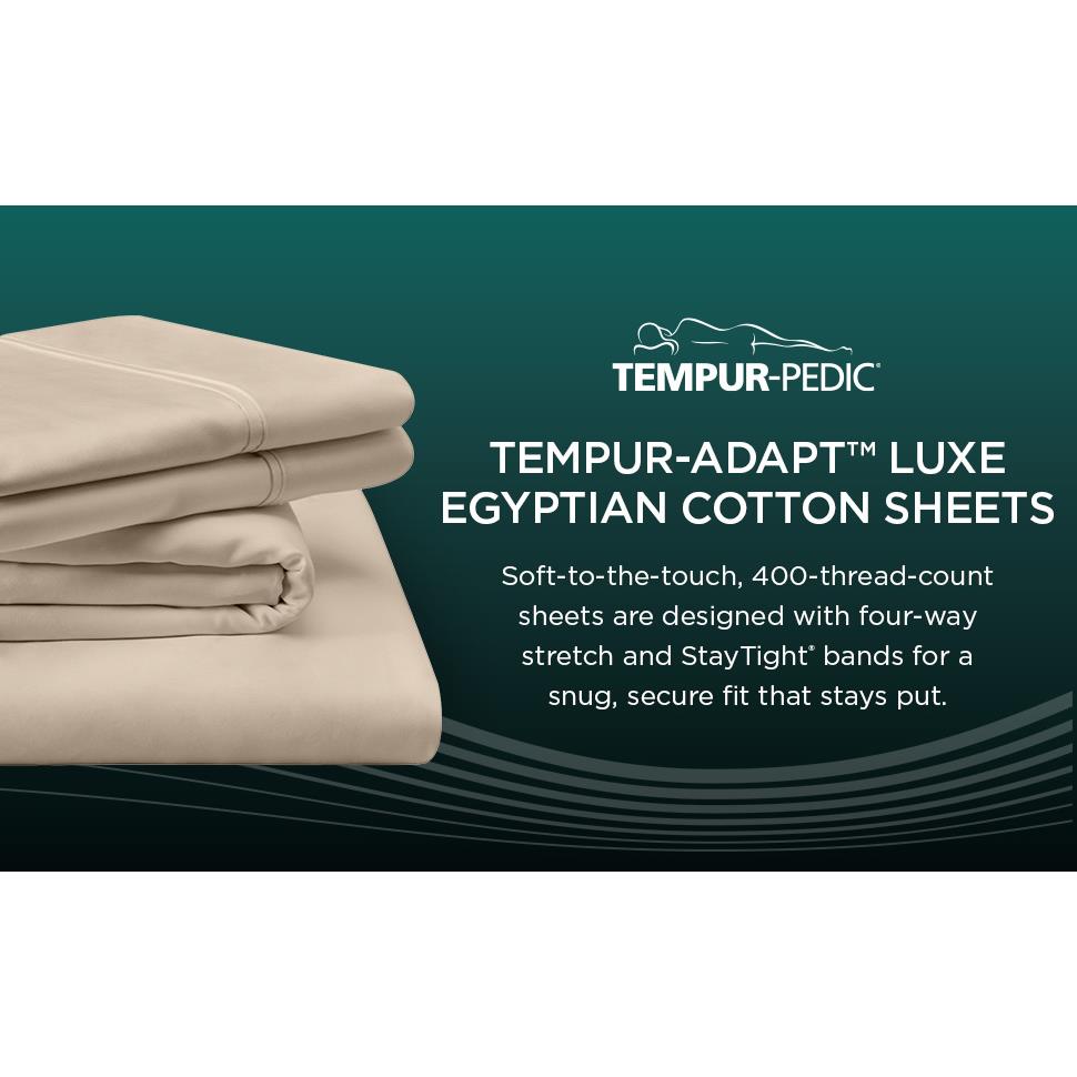  Tempur-Pedic TEMPUR Luxe Egyptian Cotton Pillowcase Set  White (King) IMAGE 20