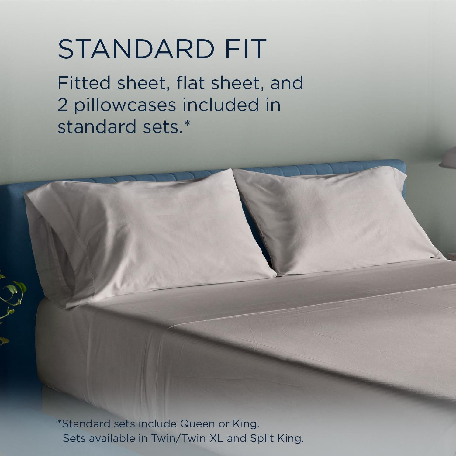  Tempur-Pedic TEMPUR Luxe Egyptian Cotton Sheet Set Cool Gray (Queen) IMAGE 11