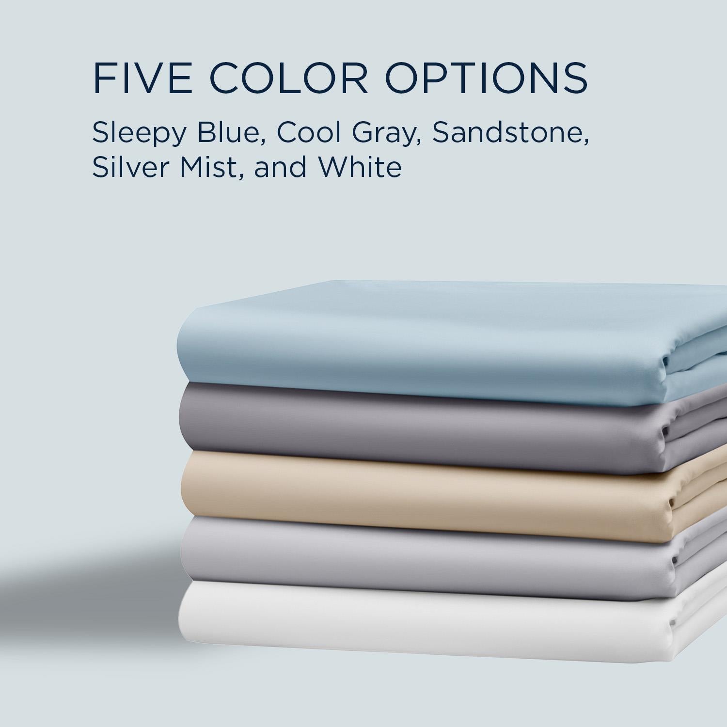  Tempur-Pedic TEMPUR Luxe Egyptian Cotton Sheet Set Cool Gray (Queen) IMAGE 6