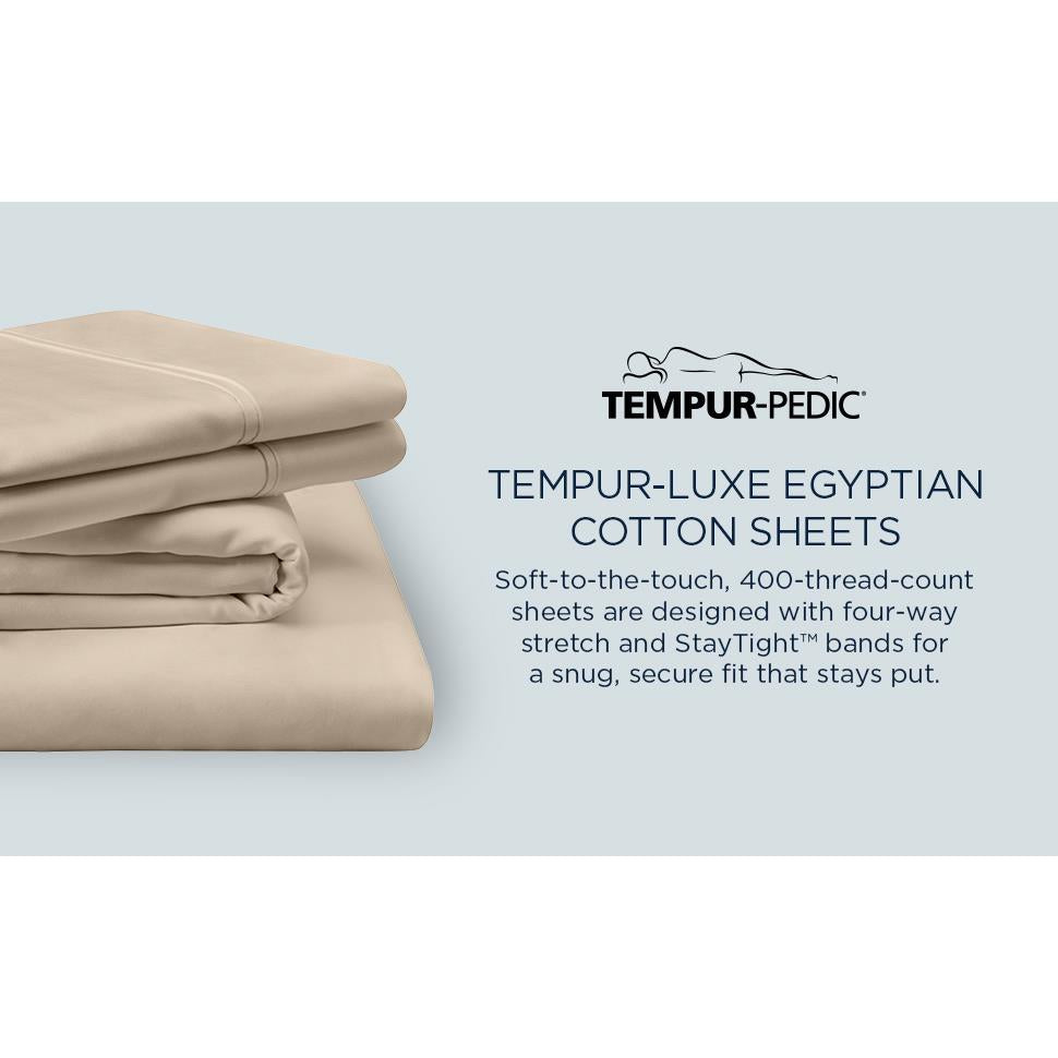 Tempur-Pedic TEMPUR Luxe Egyptian Cotton Sheet Set Sandstone (King) IMAGE 14