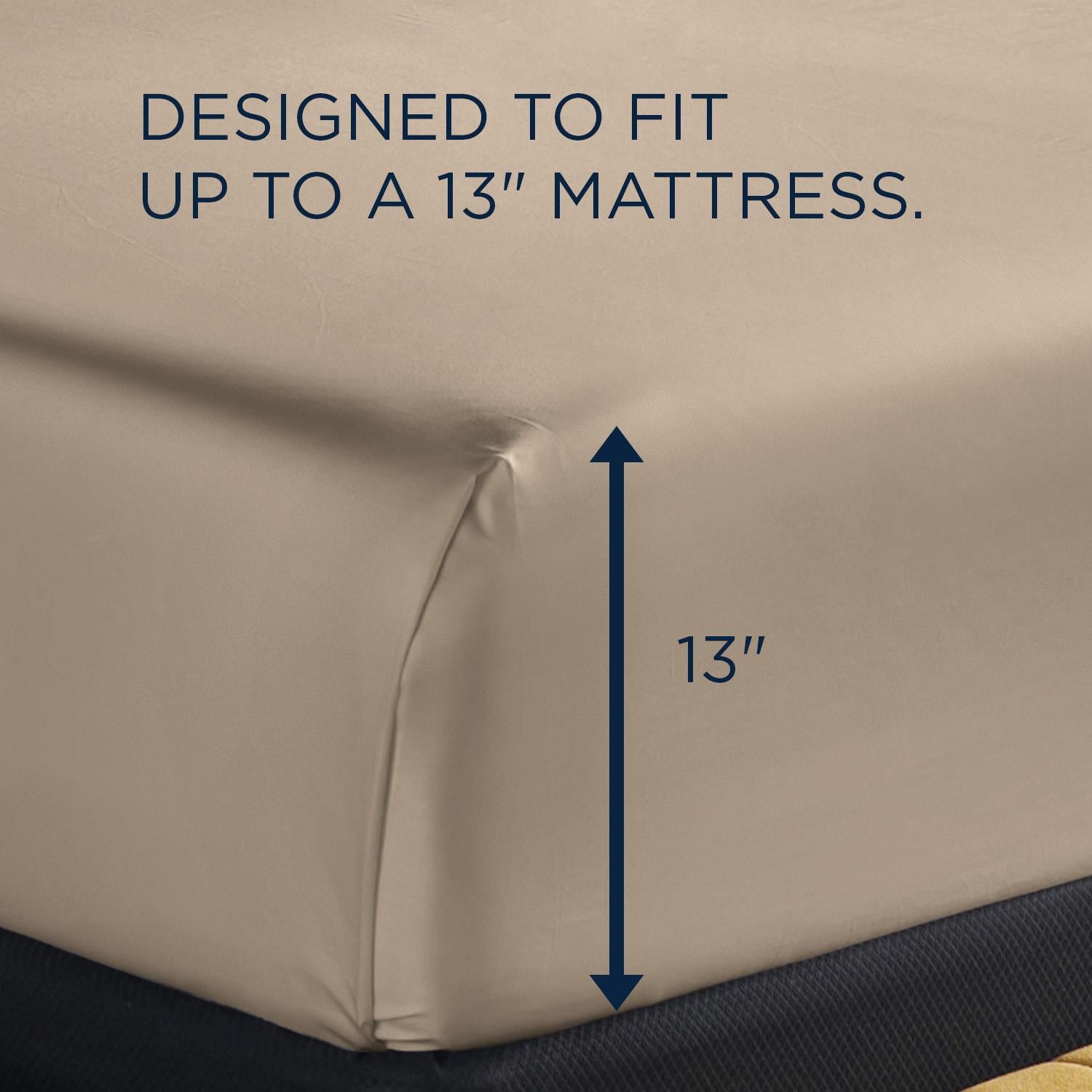 Tempur-Pedic TEMPUR Luxe Egyptian Cotton Sheet Set Sandstone (King) IMAGE 3