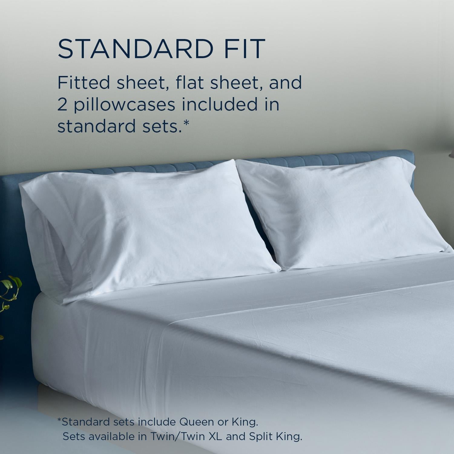  Tempur-Pedic TEMPUR Luxe Egyptian Cotton Sheet Set Sleepy Blue (Twin) IMAGE 11