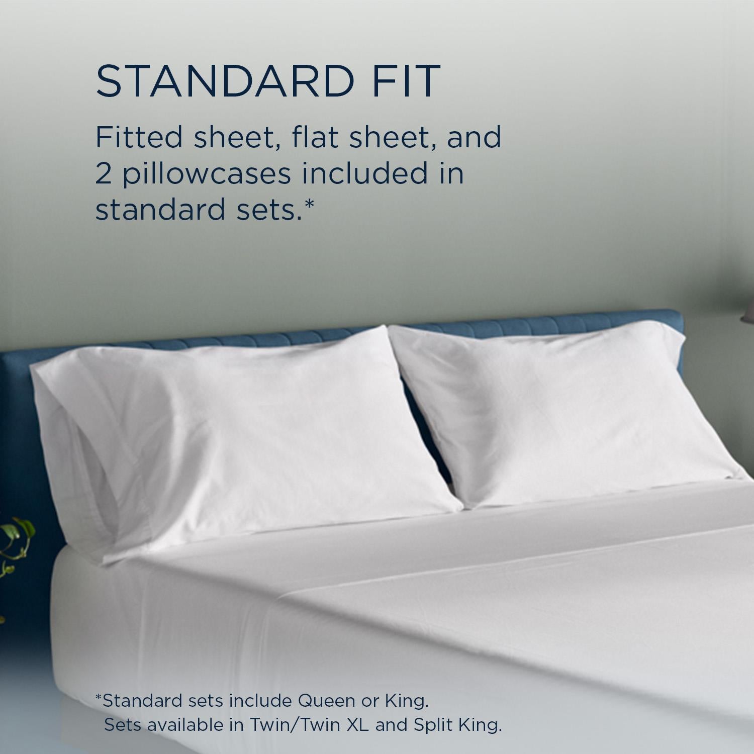  Tempur-Pedic TEMPUR Luxe Egyptian Cotton Sheet Set White (Split California King) IMAGE 11