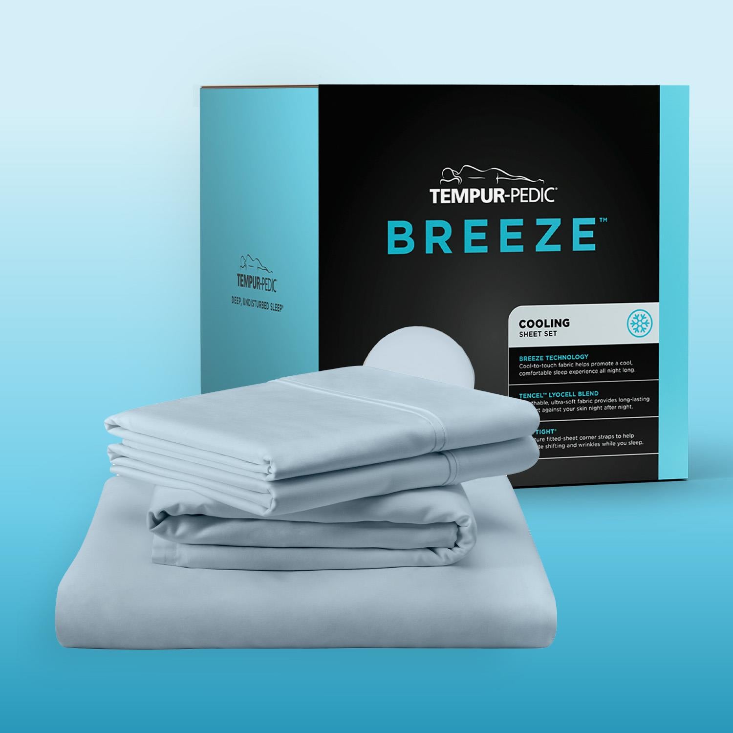  Tempur-Pedic Tempur-Pedic Breeze Pillowcase Set - Sleepy Blue (King) IMAGE 9