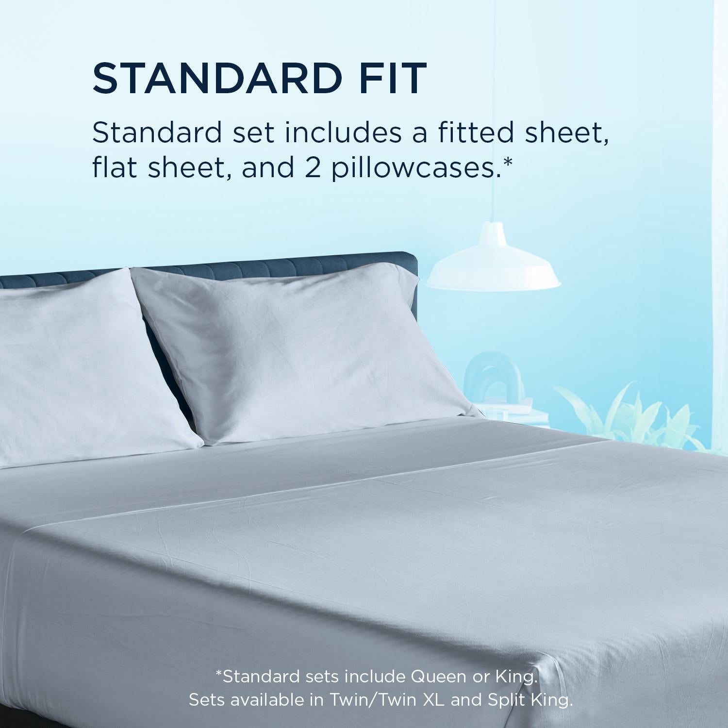  Tempur-Pedic Tempur-Pedic Breeze Pillowcase Set - Sleepy Blue (Queen) IMAGE 10