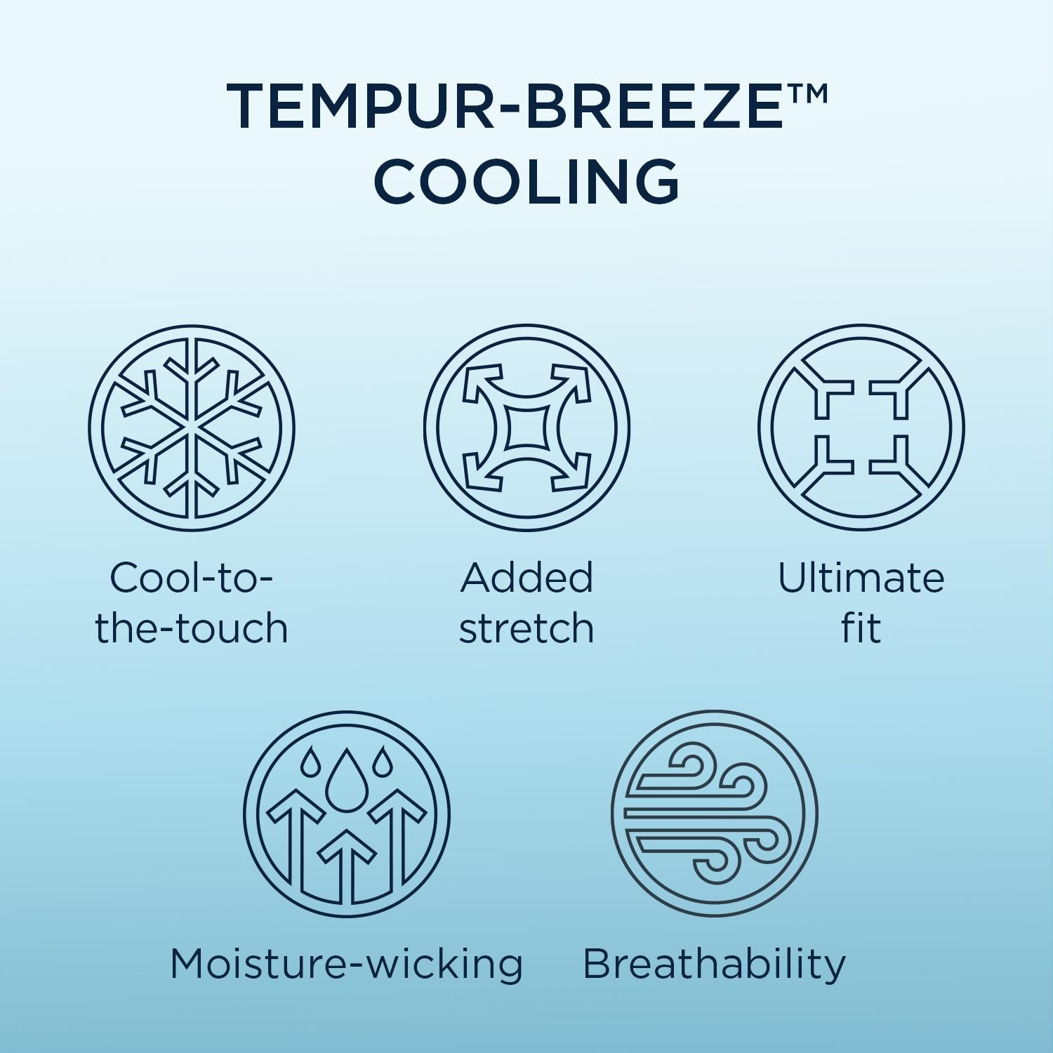  Tempur-Pedic Tempur-Pedic Breeze Pillowcase Set - Sleepy Blue (Queen) IMAGE 3