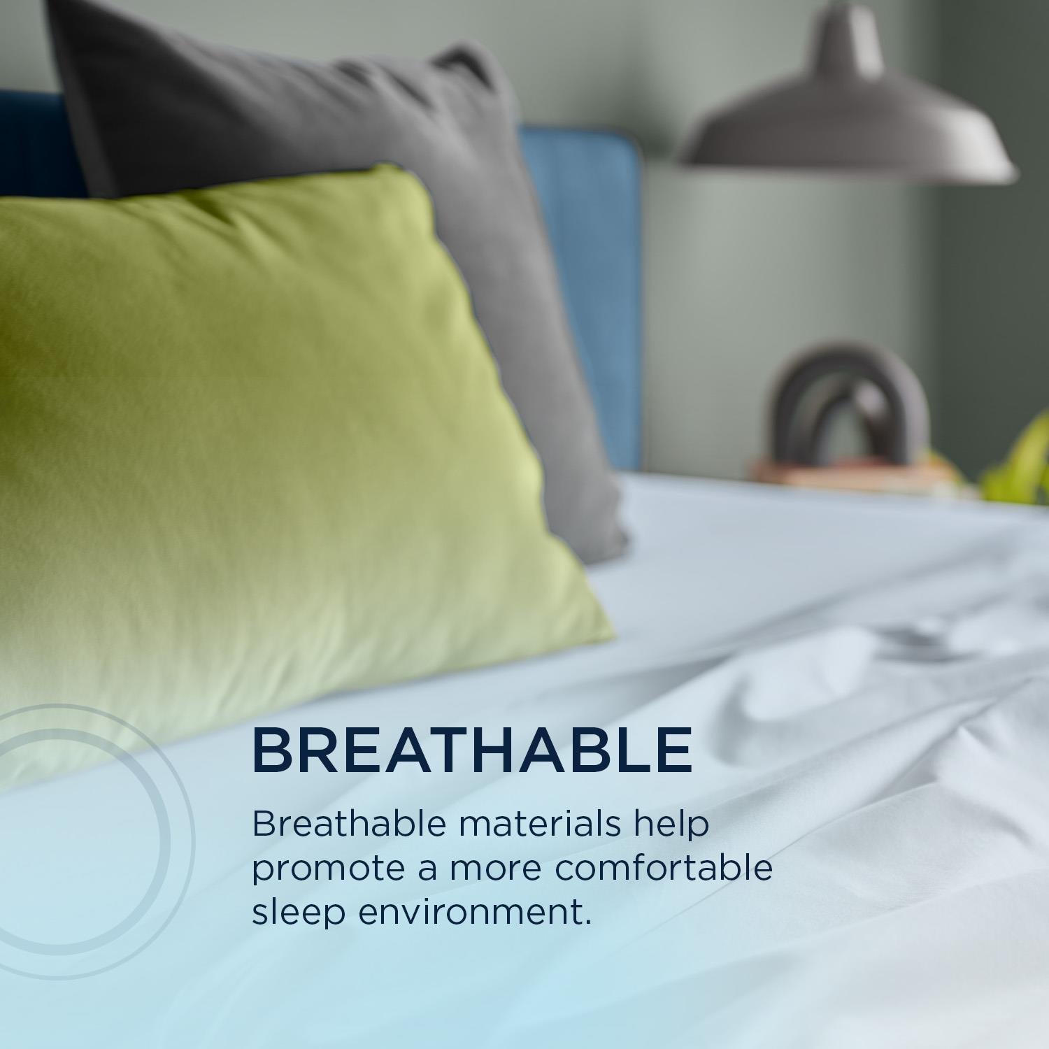  Tempur-Pedic Tempur-Pedic Breeze Pillowcase Set - Sleepy Blue (Queen) IMAGE 6