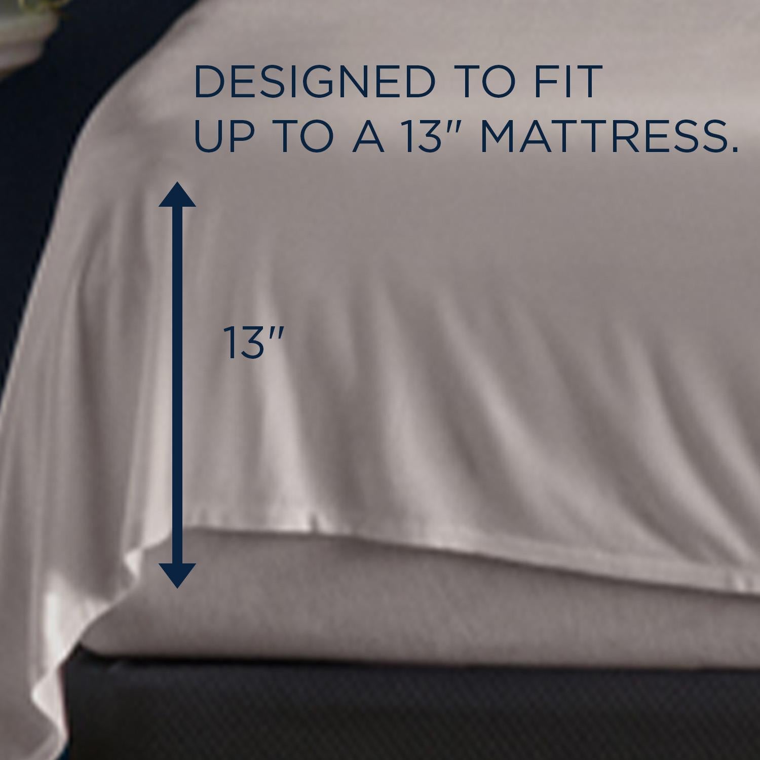  Tempur-Pedic TEMPUR Rayon from Bamboo Sheet Set Cool Gray (Queen) IMAGE 3