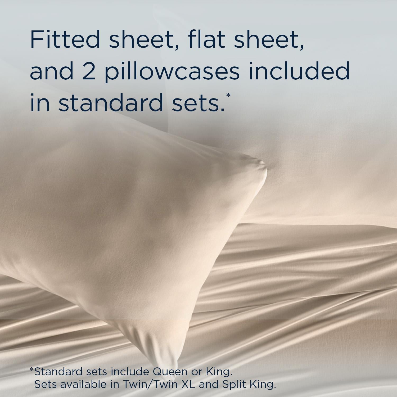  Tempur-Pedic TEMPUR Rayon from Bamboo Sheet Set Sandstone (Split King) IMAGE 11