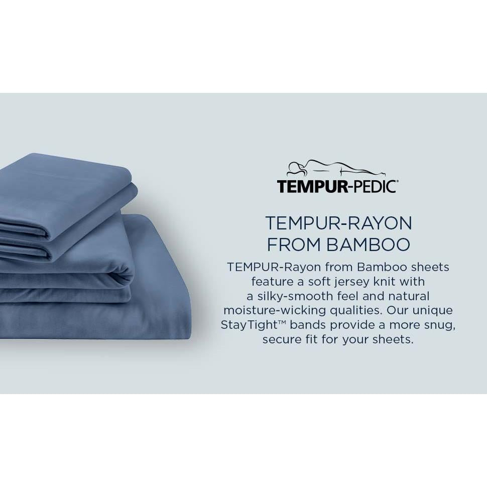 Tempur-Pedic TEMPUR Rayon from Bamboo Sheet Set Sleepy Blue (Queen) IMAGE 14