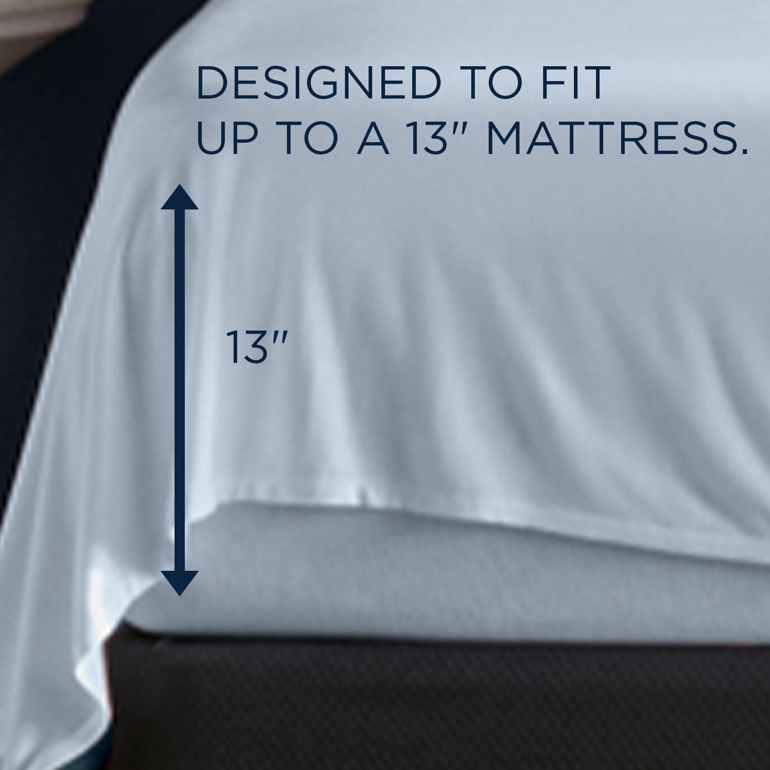  Tempur-Pedic TEMPUR Rayon from Bamboo Sheet Set Sleepy Blue (Queen) IMAGE 3