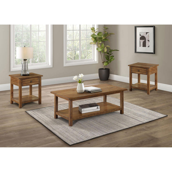 Coaster Furniture Payne 710548-S3 3-piece Coffee and 1-drawer End Table Set - Brown