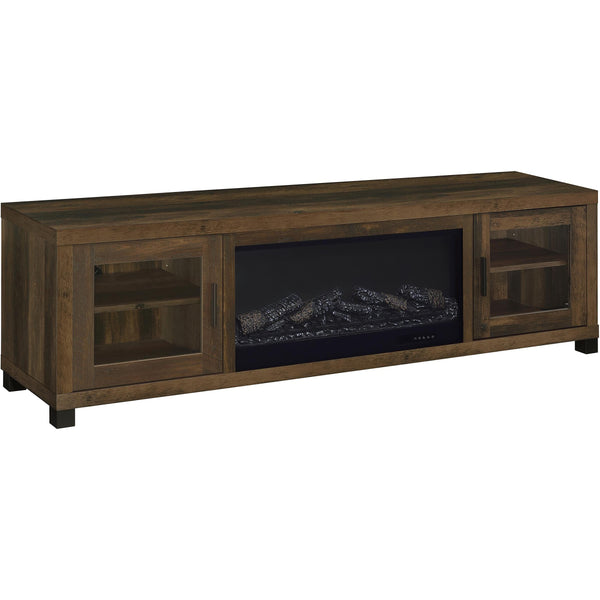 Coaster Furniture Havering 722873 71-inch TV Stand Fireplace Media Console - Dark Pine