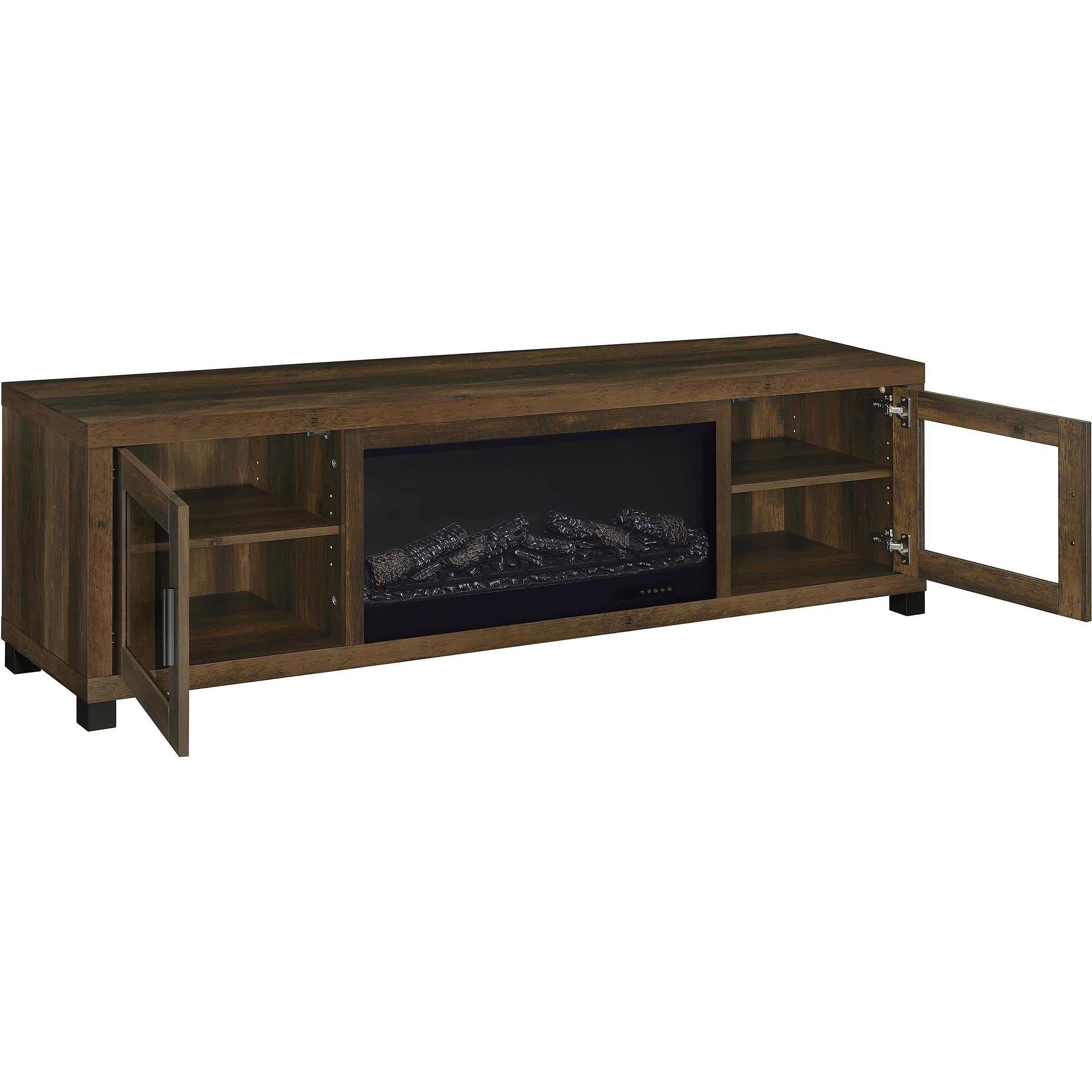  Coaster Furniture Havering 722873 71-inch TV Stand Fireplace Media Console - Dark Pine IMAGE 3