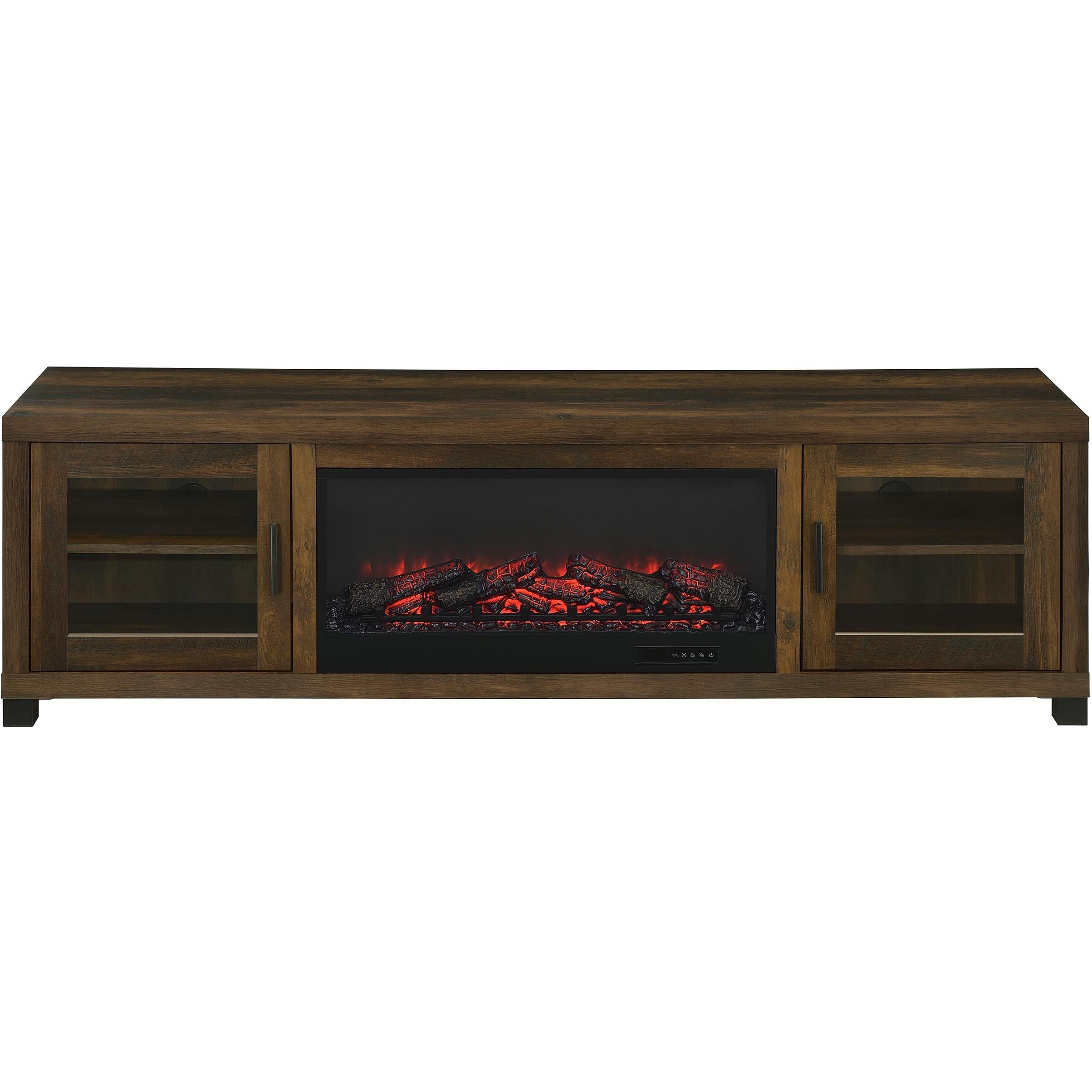  Coaster Furniture Havering 722873 71-inch TV Stand Fireplace Media Console - Dark Pine IMAGE 5
