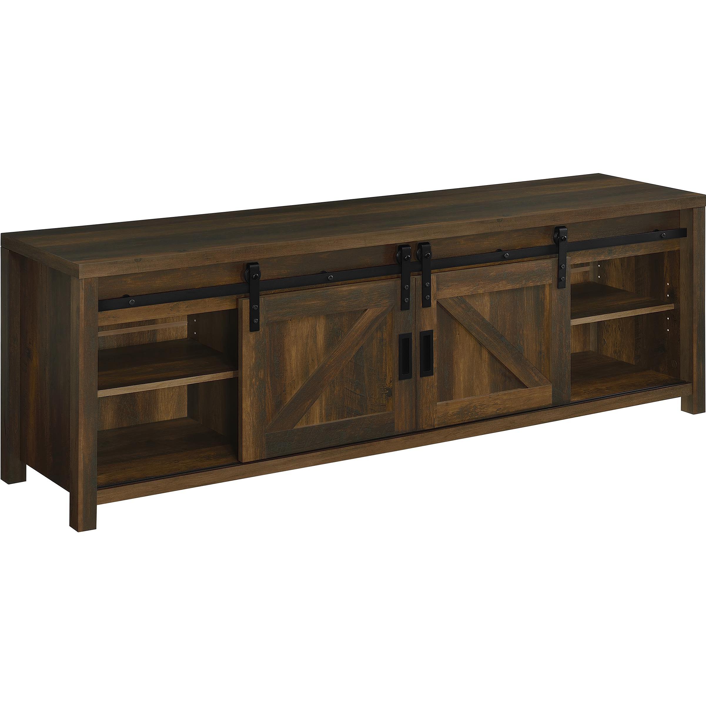  Coaster Furniture Enfield 722863 71-inch TV Stand Fireplace Media Console - Dark Pine IMAGE 3