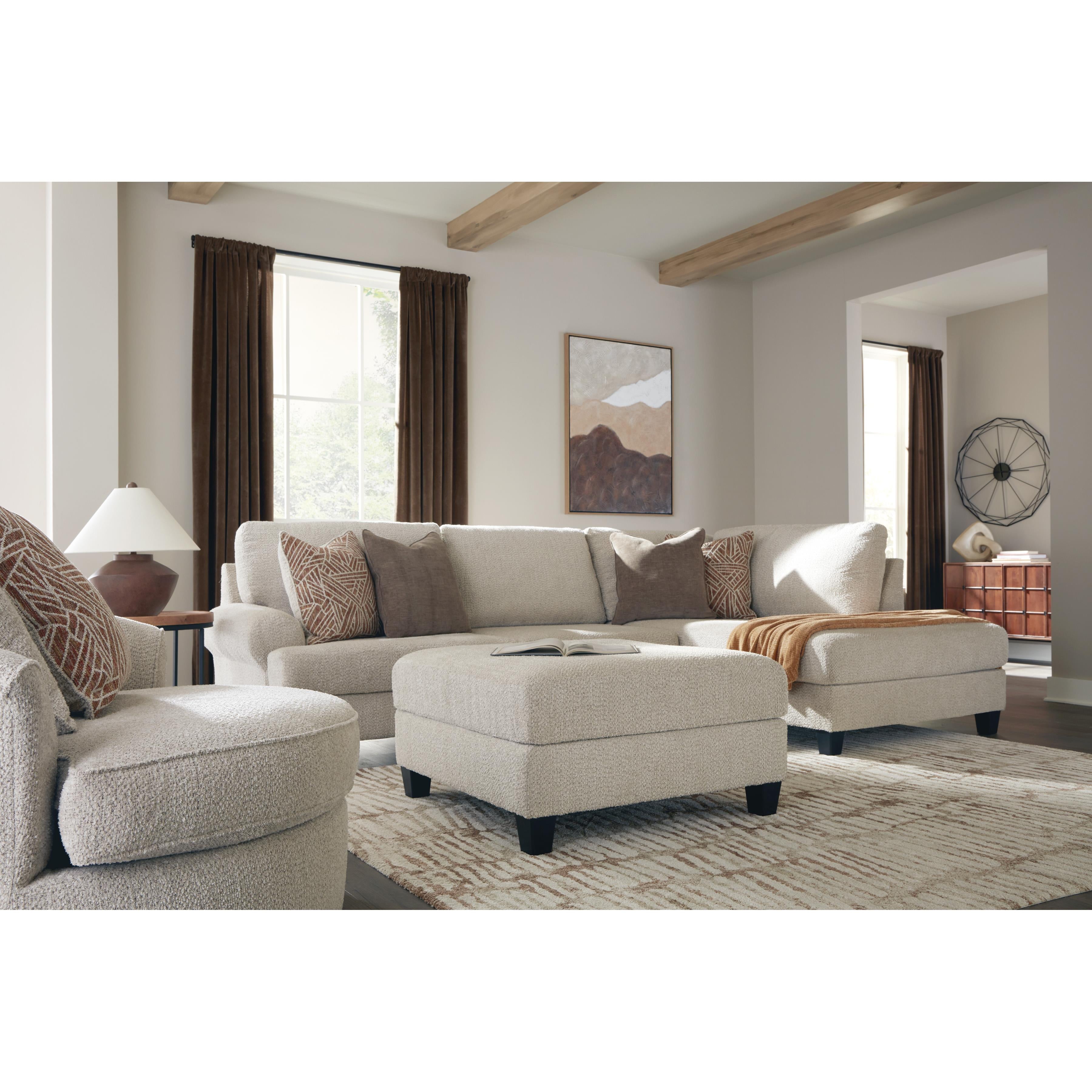  Benchcraft Steelwater Retreat Fabric Ottoman 6670408 IMAGE 4