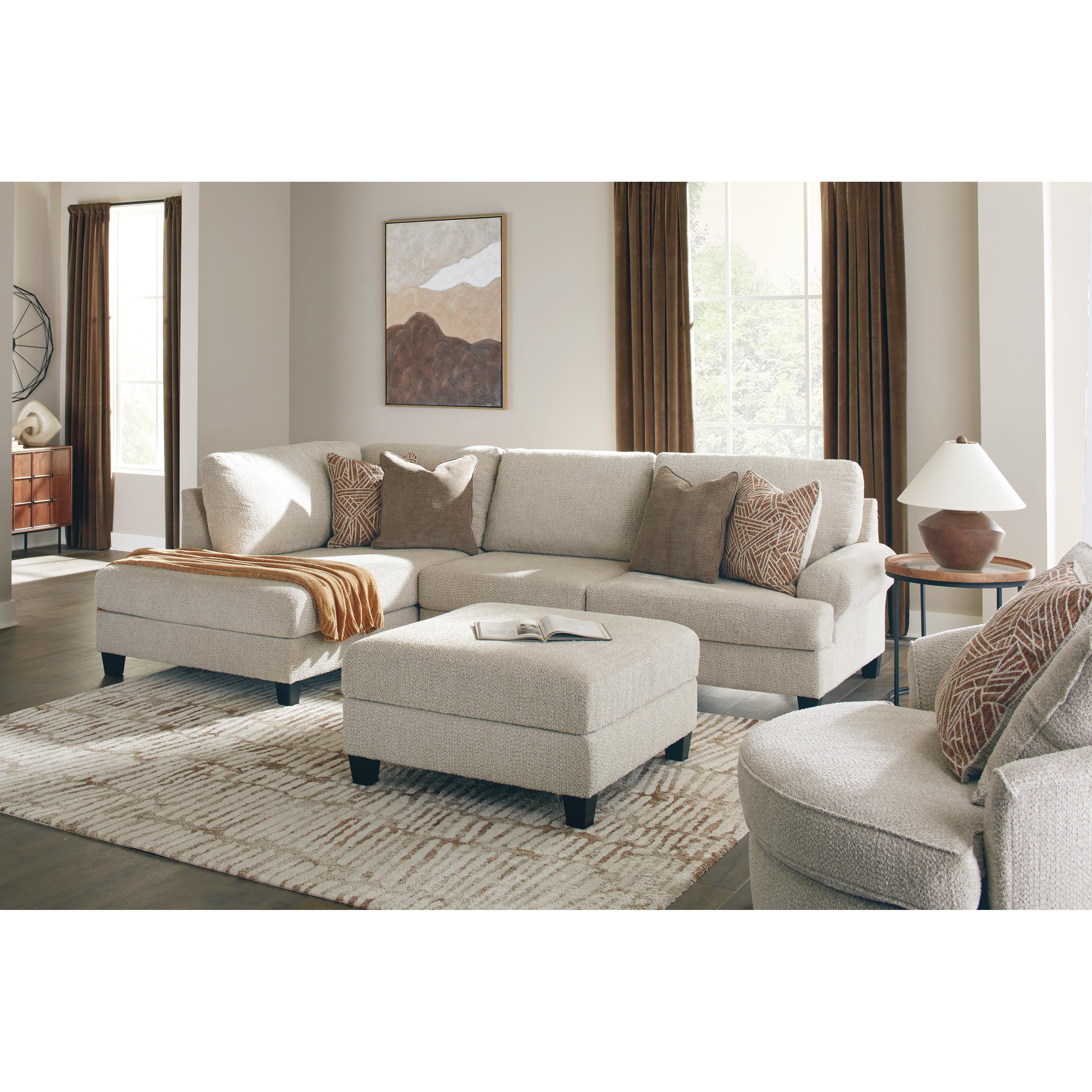  Benchcraft Steelwater Retreat Fabric Ottoman 6670408 IMAGE 6
