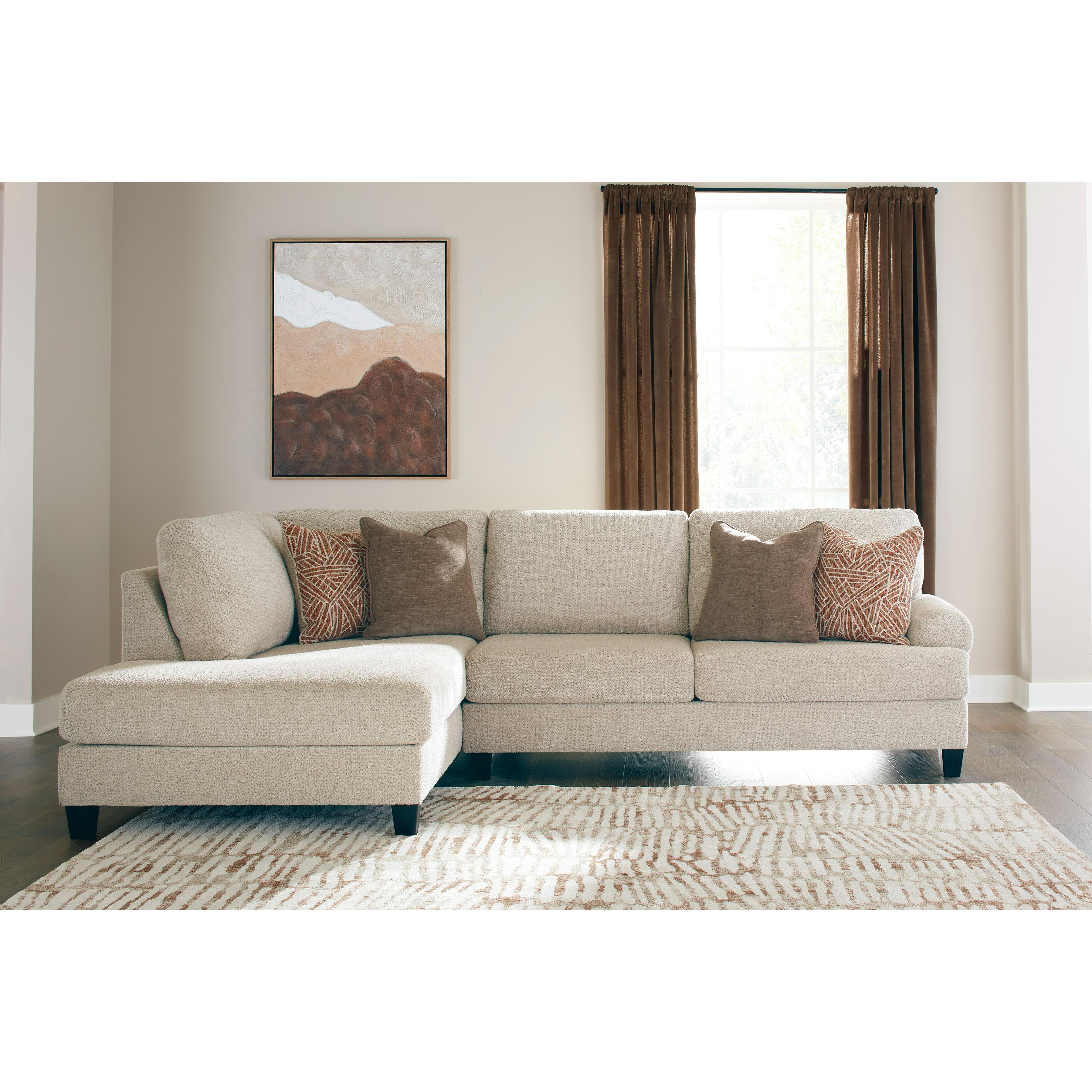  Benchcraft Steelwater Retreat Fabric 2 pc Sectional 6670416/6670467 IMAGE 2