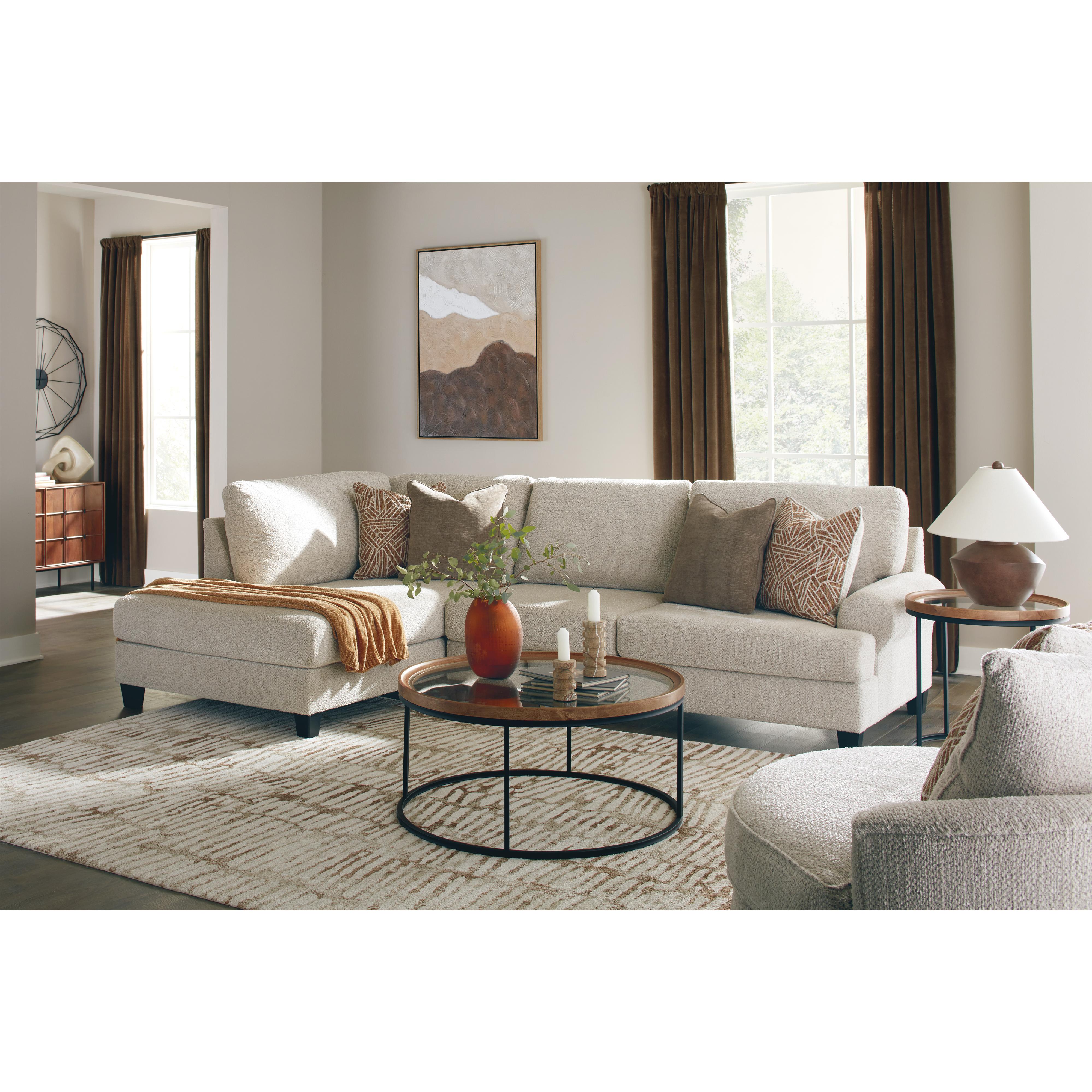  Benchcraft Steelwater Retreat Fabric 2 pc Sectional 6670416/6670467 IMAGE 4