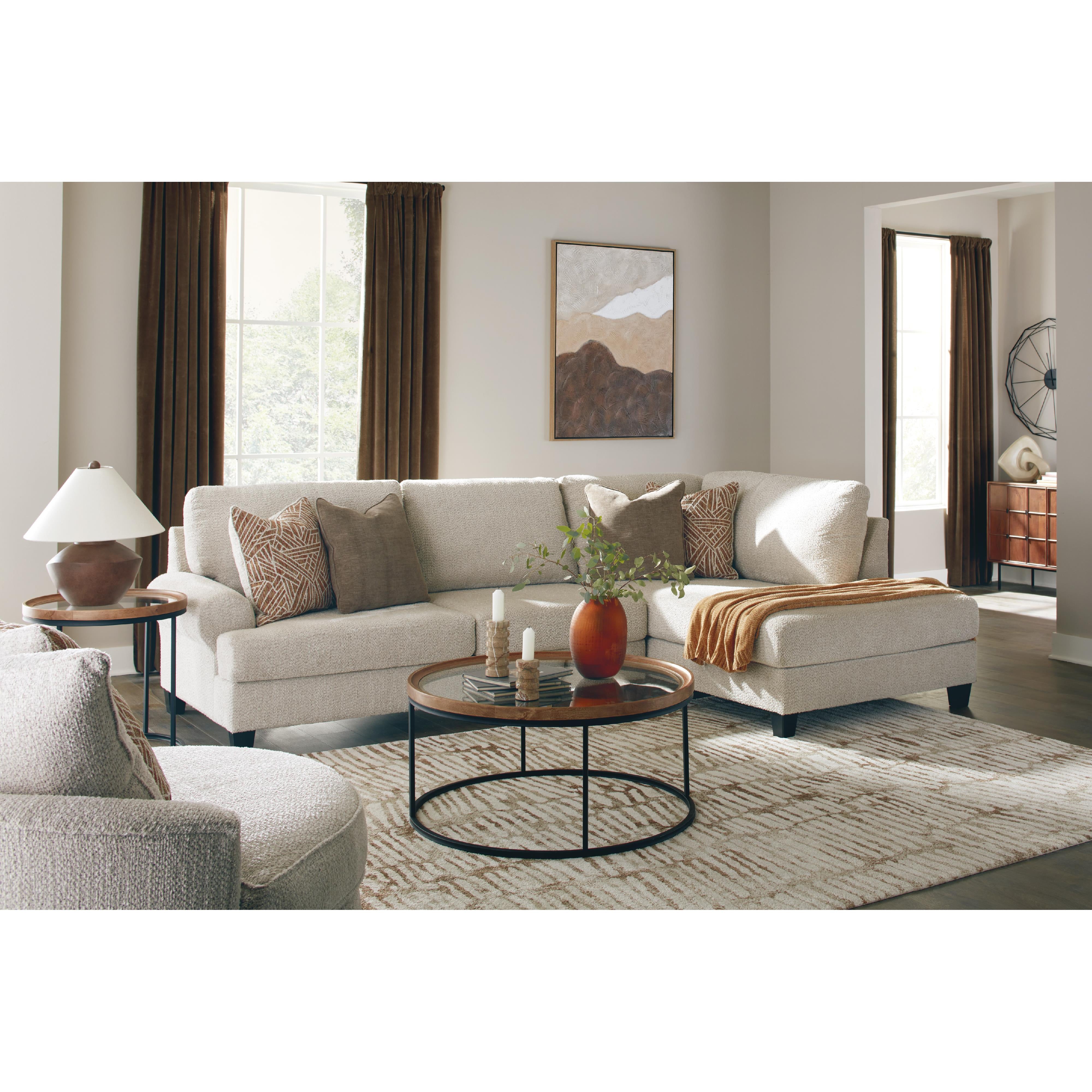  Benchcraft Steelwater Retreat Fabric 2 pc Sectional 6670466/6670417 IMAGE 4