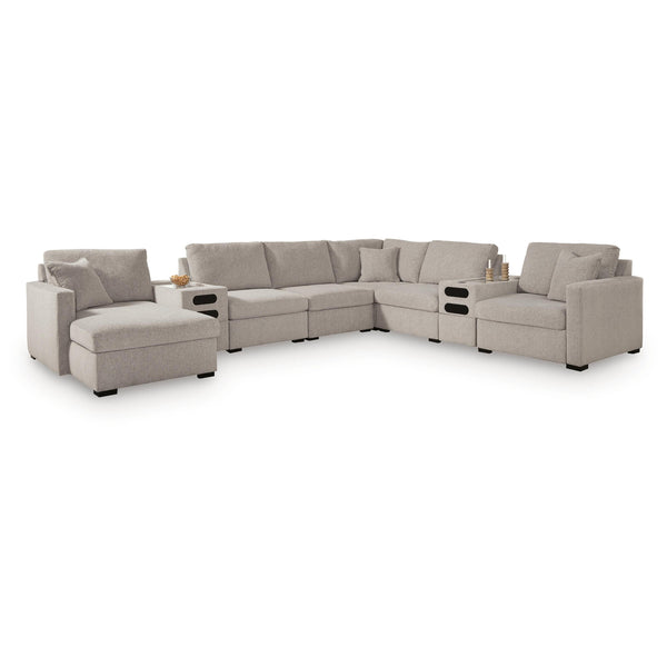 Benchcraft ModMax Luxe Fabric 8 pc Sectional 6860516/6860527/6860527/6860546/6860546/6860546/6860565/6860577
