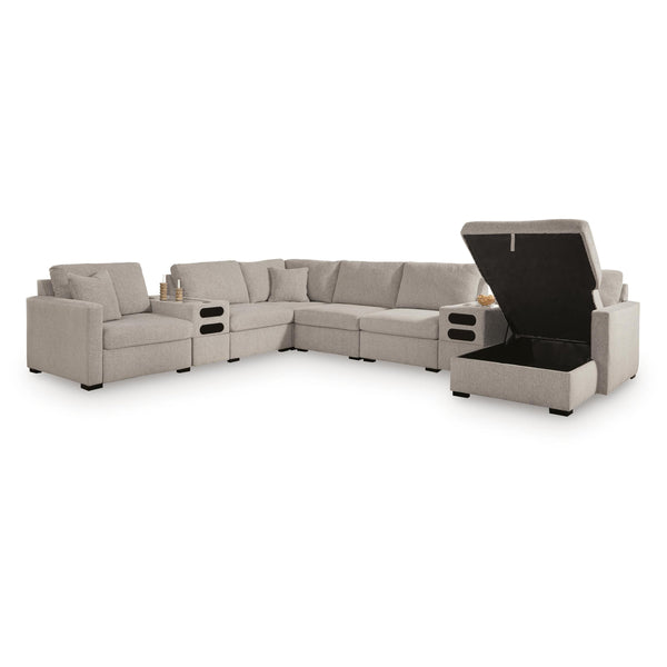 Benchcraft ModMax Luxe Fabric 8 pc Sectional 6860517S/6860527/6860527/6860546/6860546/6860546/6860564/6860577