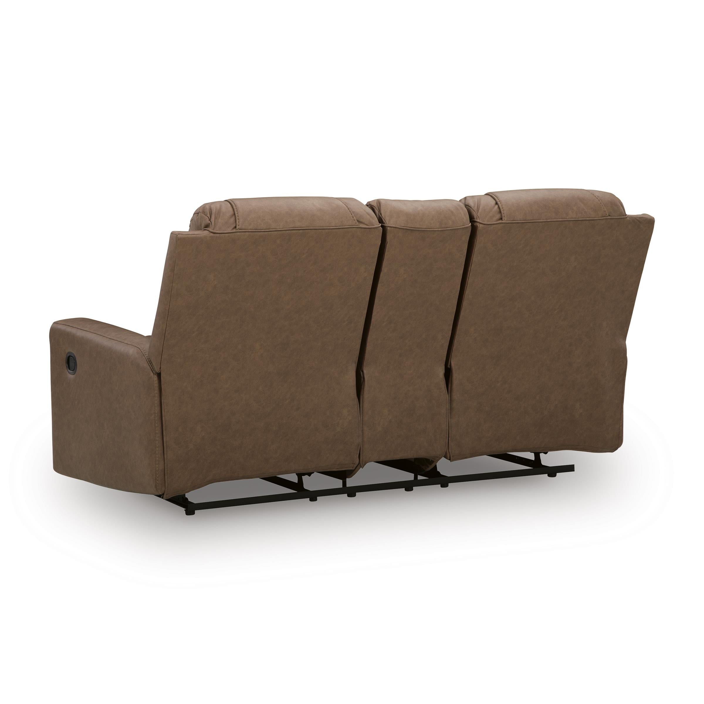  Manufacturer Color_Caramel --  Mackmenville 7471494 Double Reclining Loveseat with Console IMAGE 4