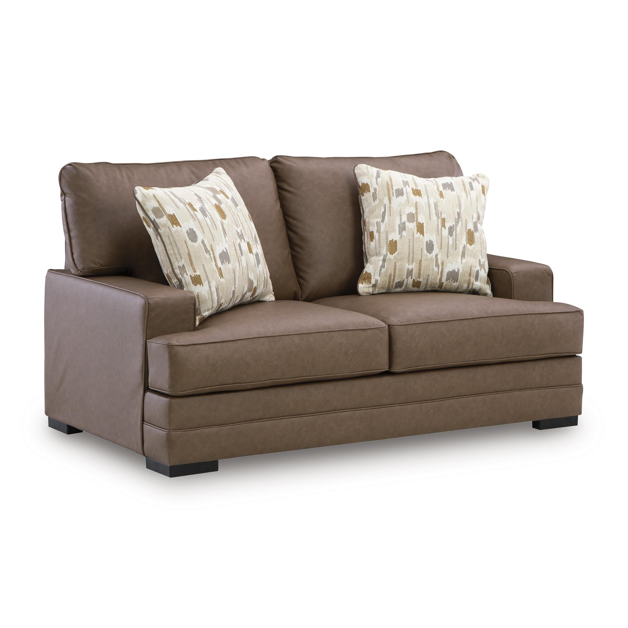  Benchcraft VillaCourt Stationary Leather Look Loveseat 7490935 IMAGE 1