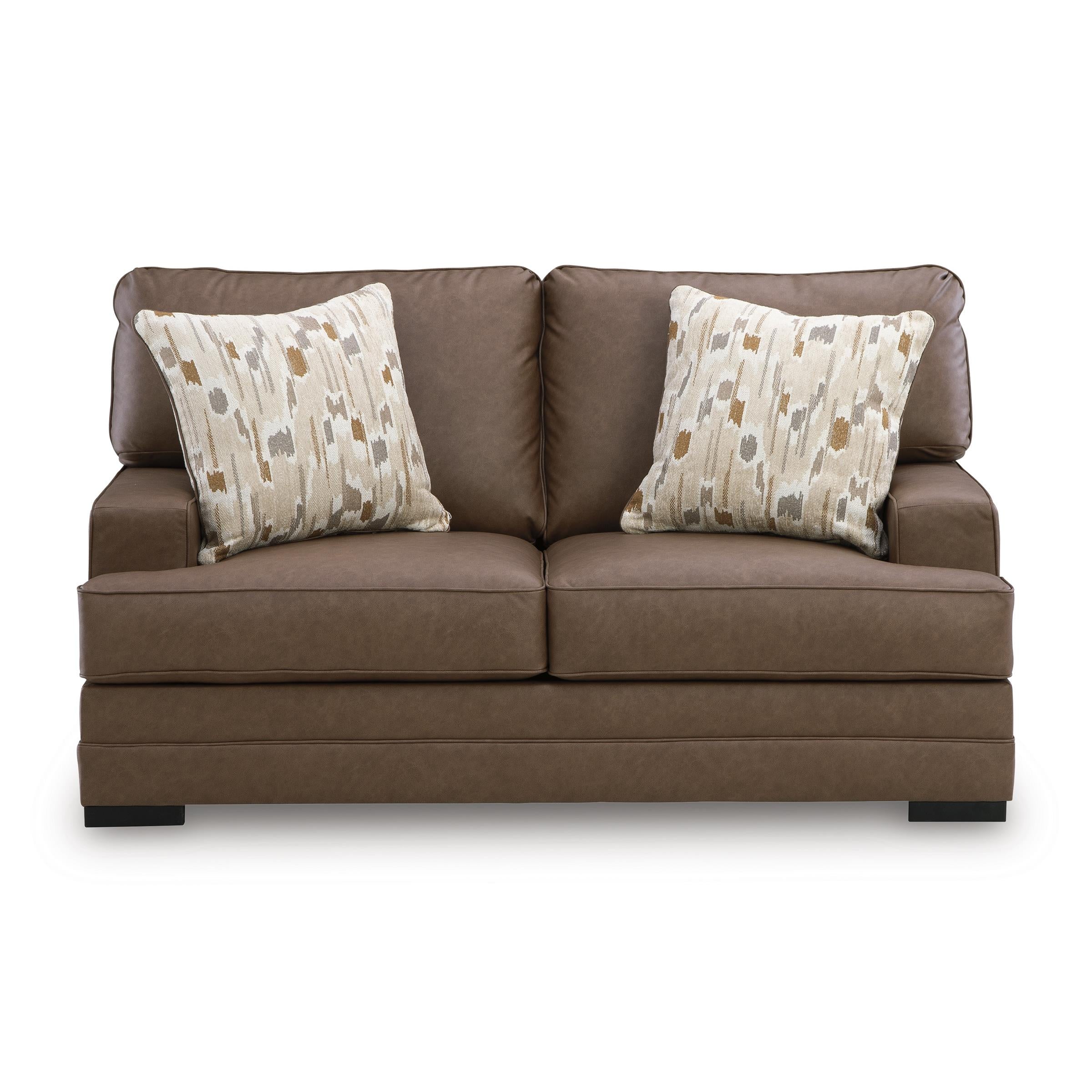  Benchcraft VillaCourt Stationary Leather Look Loveseat 7490935 IMAGE 2