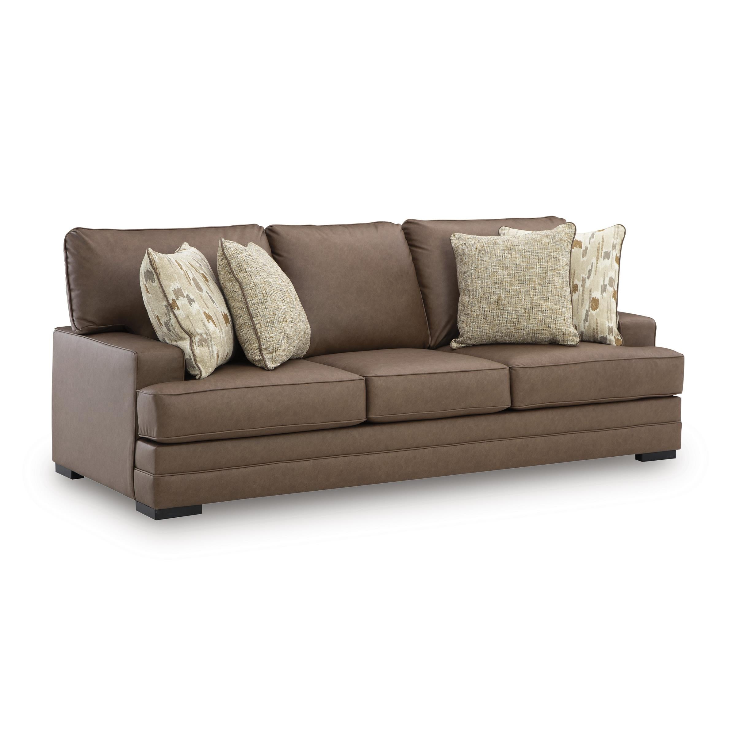  Benchcraft VillaCourt Stationary Leather Look Sofa 7490938 IMAGE 1