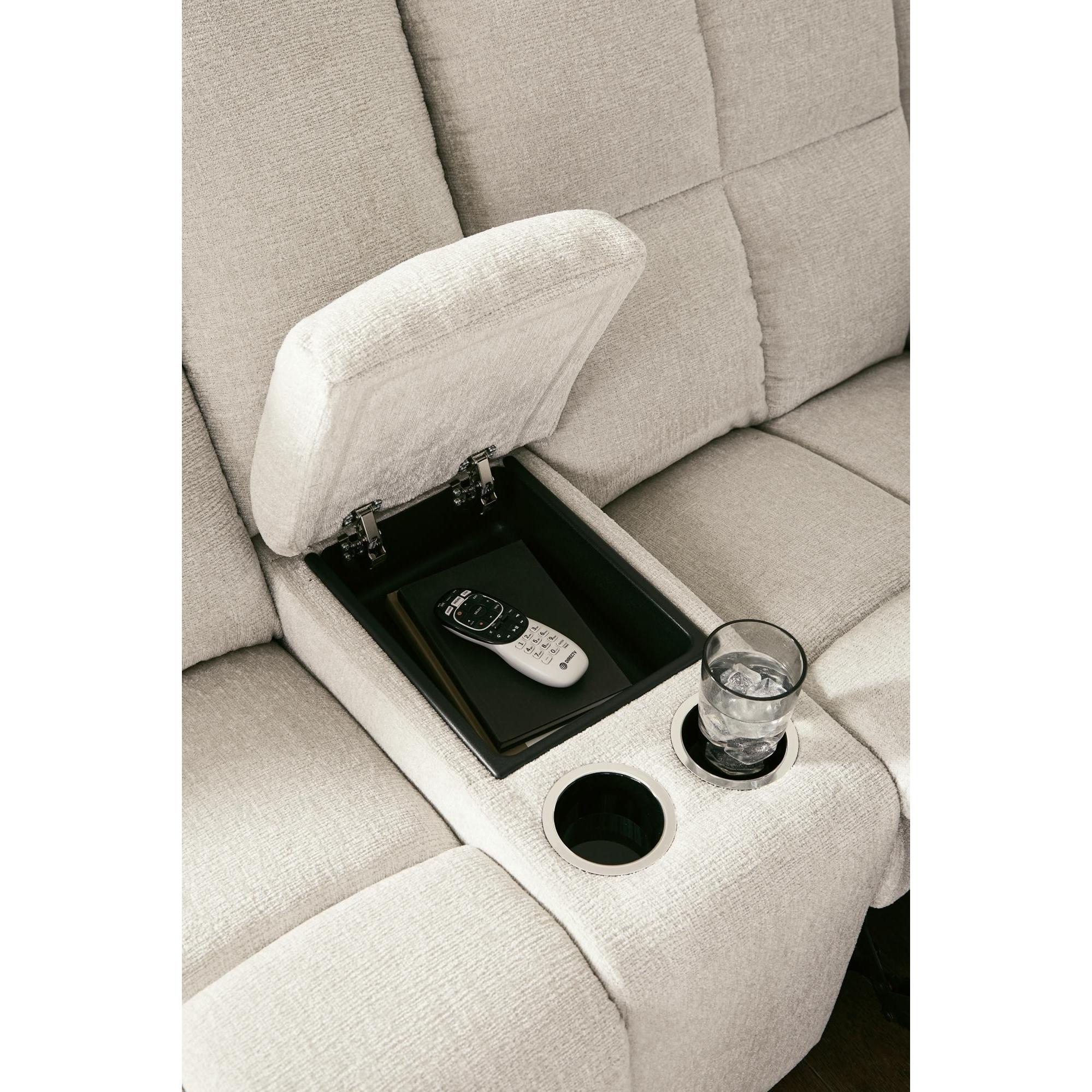  Benchcraft Orlen Reclining Fabric Loveseat with Console 8160294 IMAGE 7