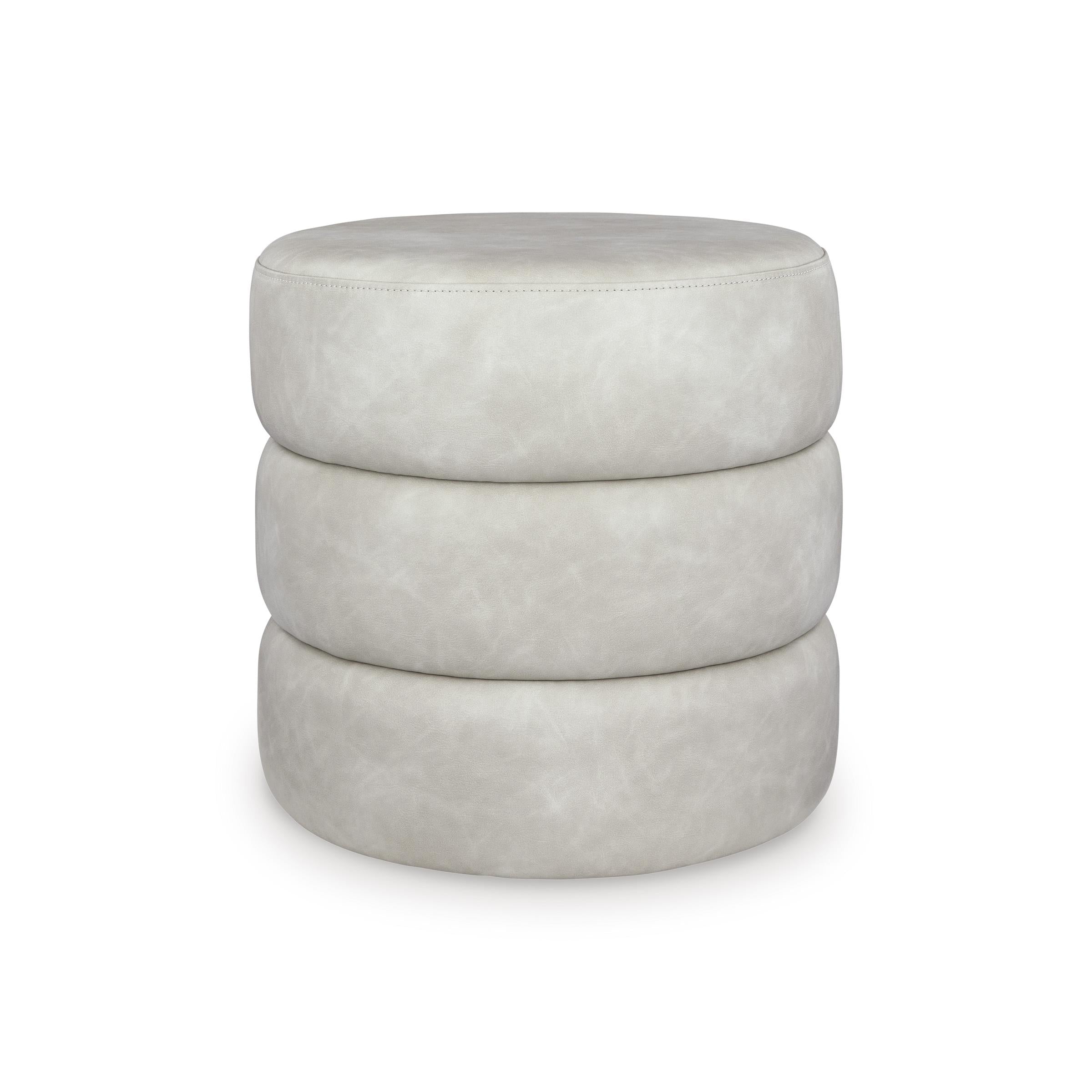 Manufacturer Color_Bone --  Ummi A3000792 Swivel Accent Ottoman IMAGE 1