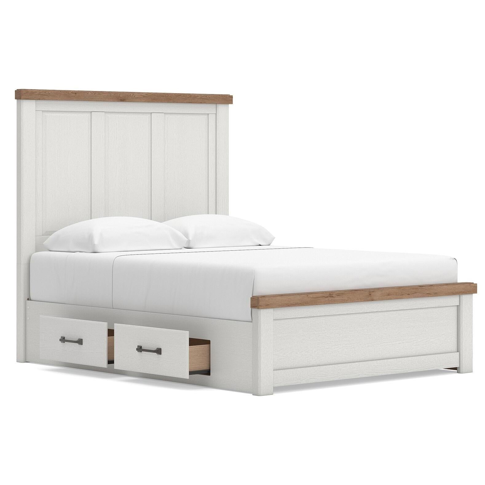  Size_Queen --  Signature Design by Ashley Savonport Panel Bed with Storage IMAGE 1