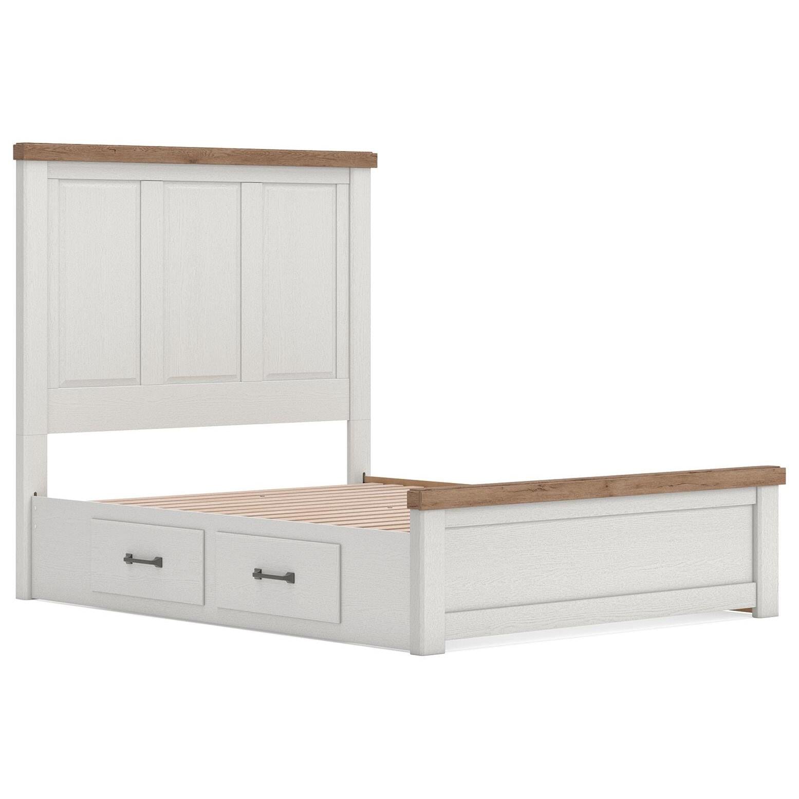  Size_Queen --  Signature Design by Ashley Savonport Panel Bed with Storage IMAGE 4