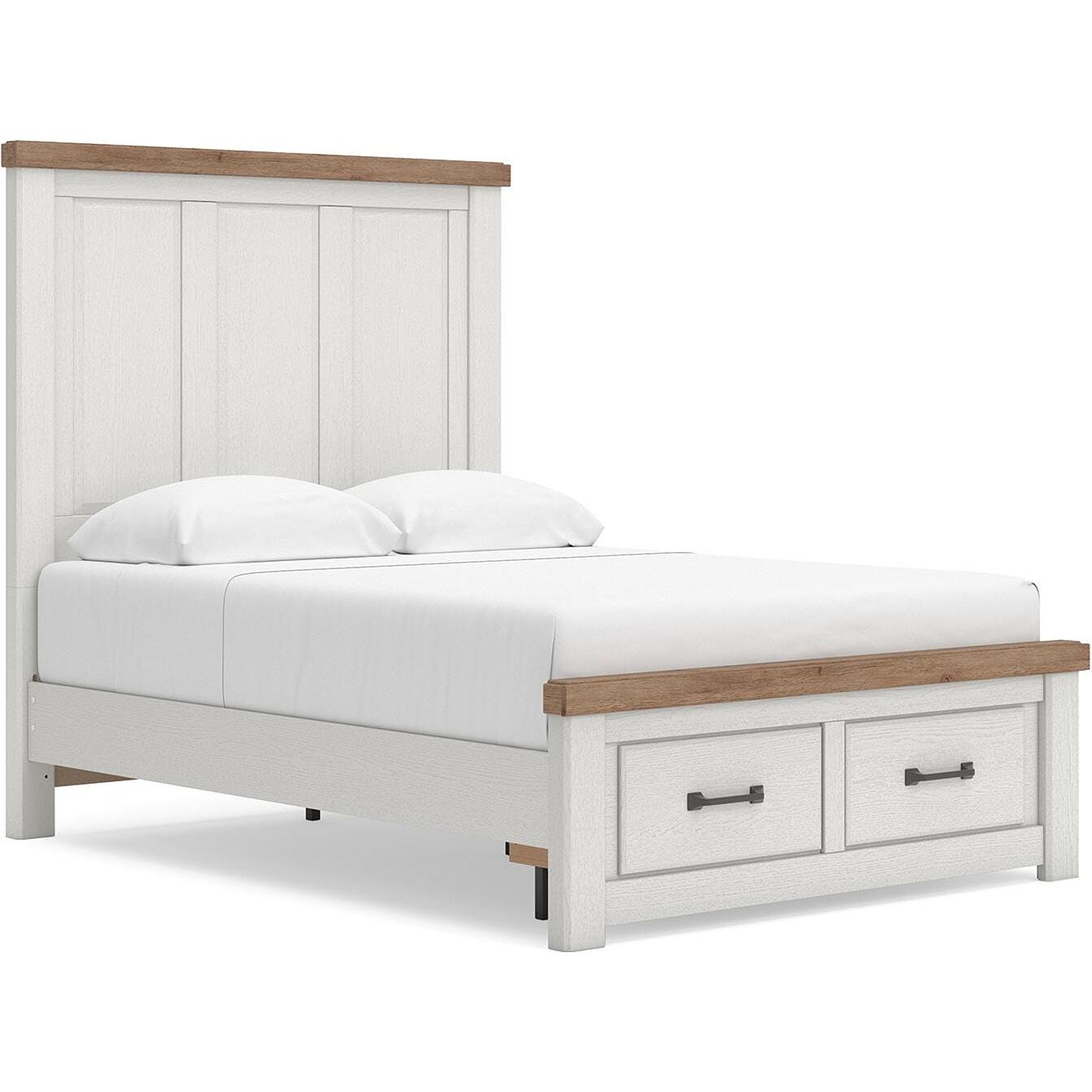  Size_Full --  Savonport B4615B6 Full Panel Storage Bed IMAGE 1