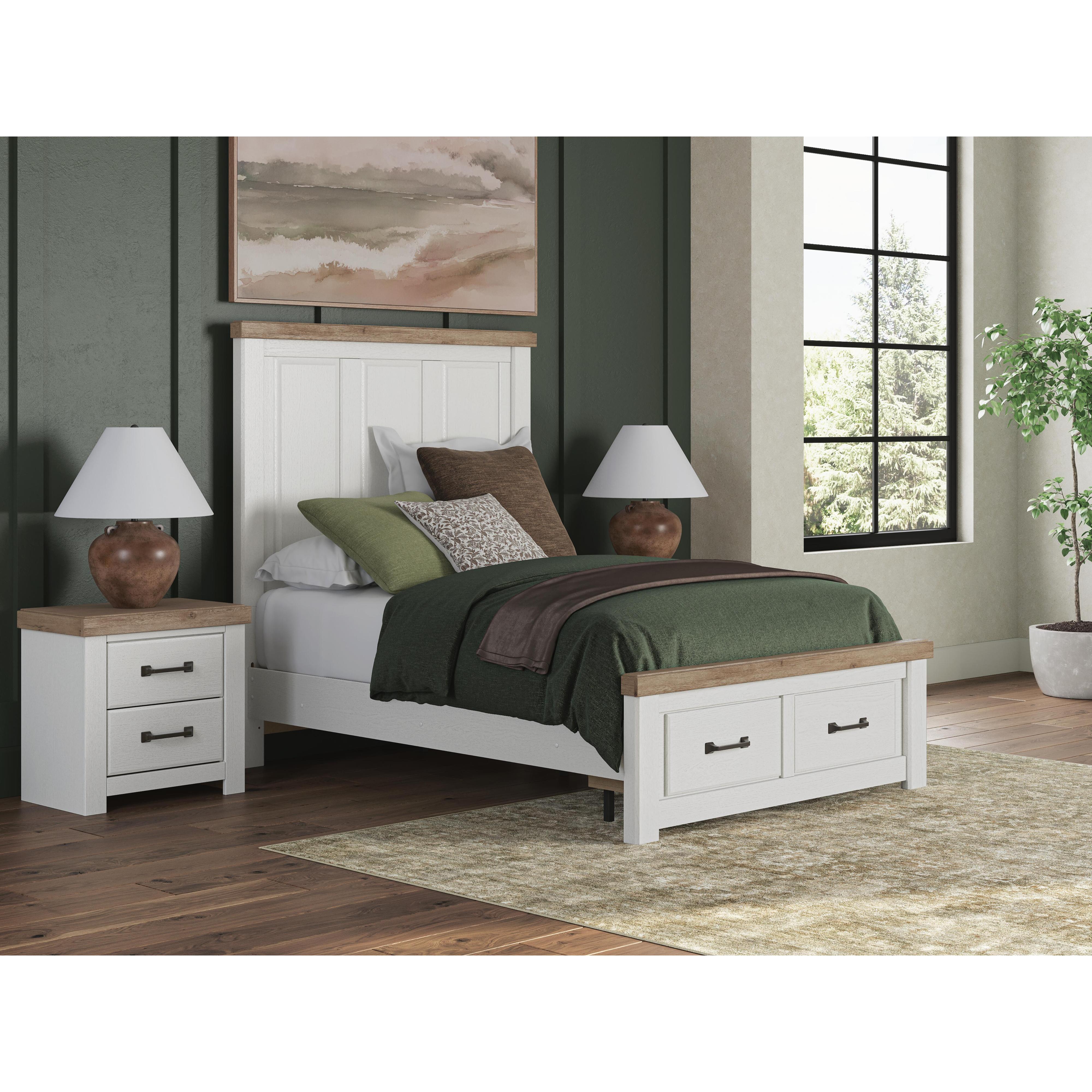  Size_Full --  Savonport B4615B6 Full Panel Storage Bed IMAGE 2