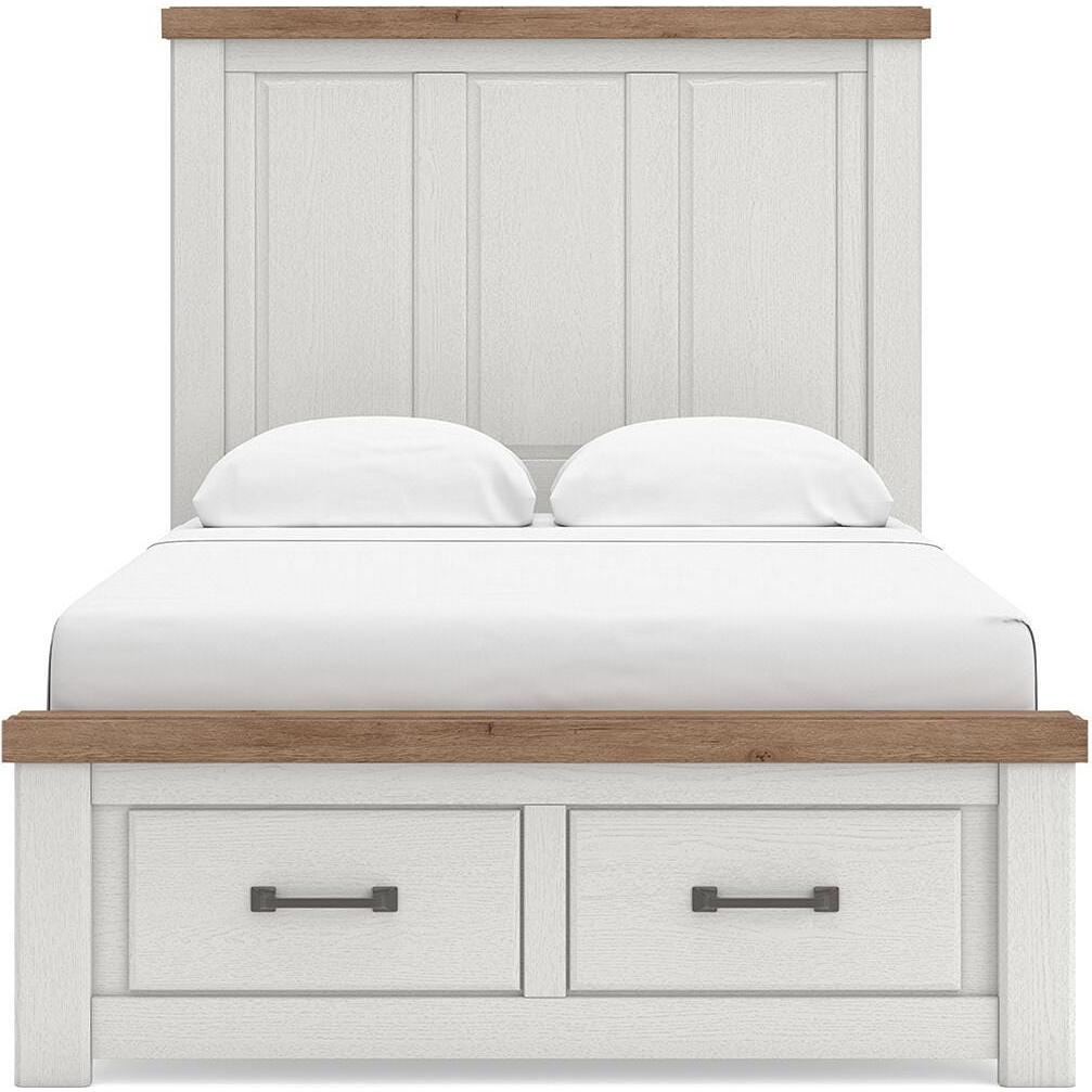  Size_Full --  Savonport B4615B6 Full Panel Storage Bed IMAGE 3