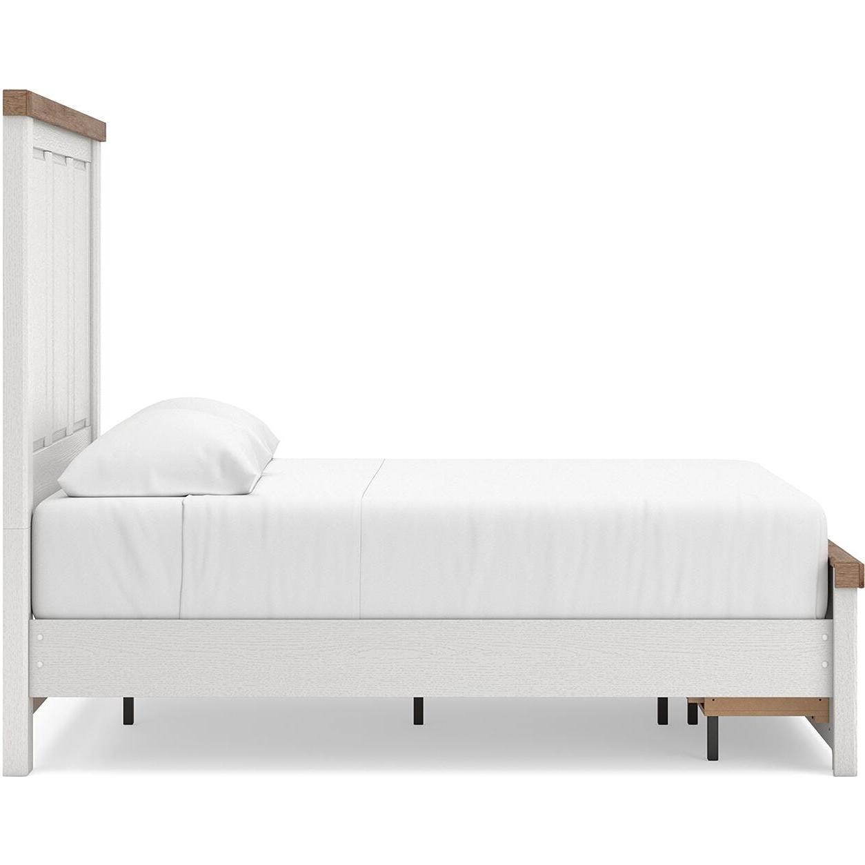  Size_Full --  Savonport B4615B6 Full Panel Storage Bed IMAGE 6