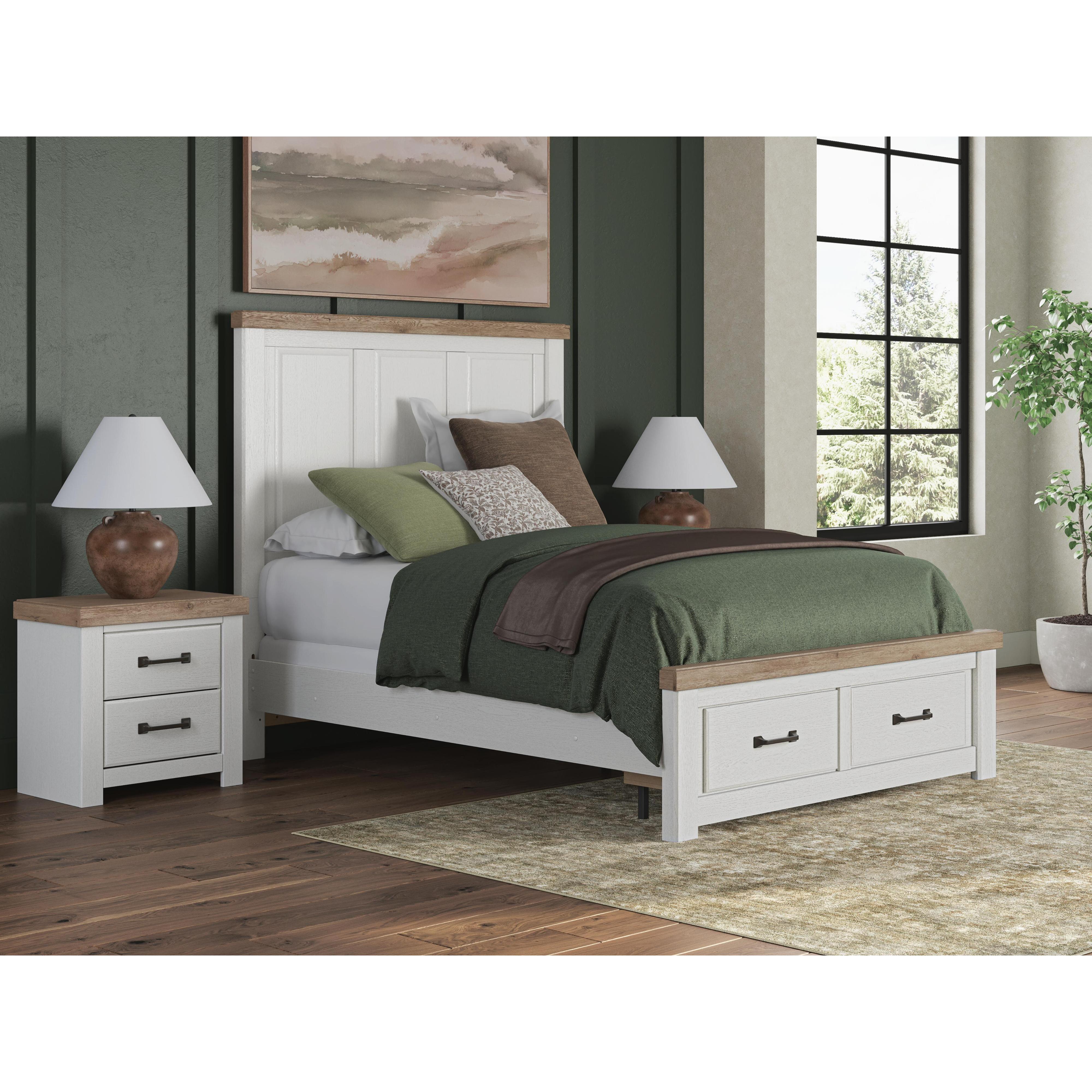  Size_Queen --  Savonport B4615B7 Queen Panel Storage Bed IMAGE 2
