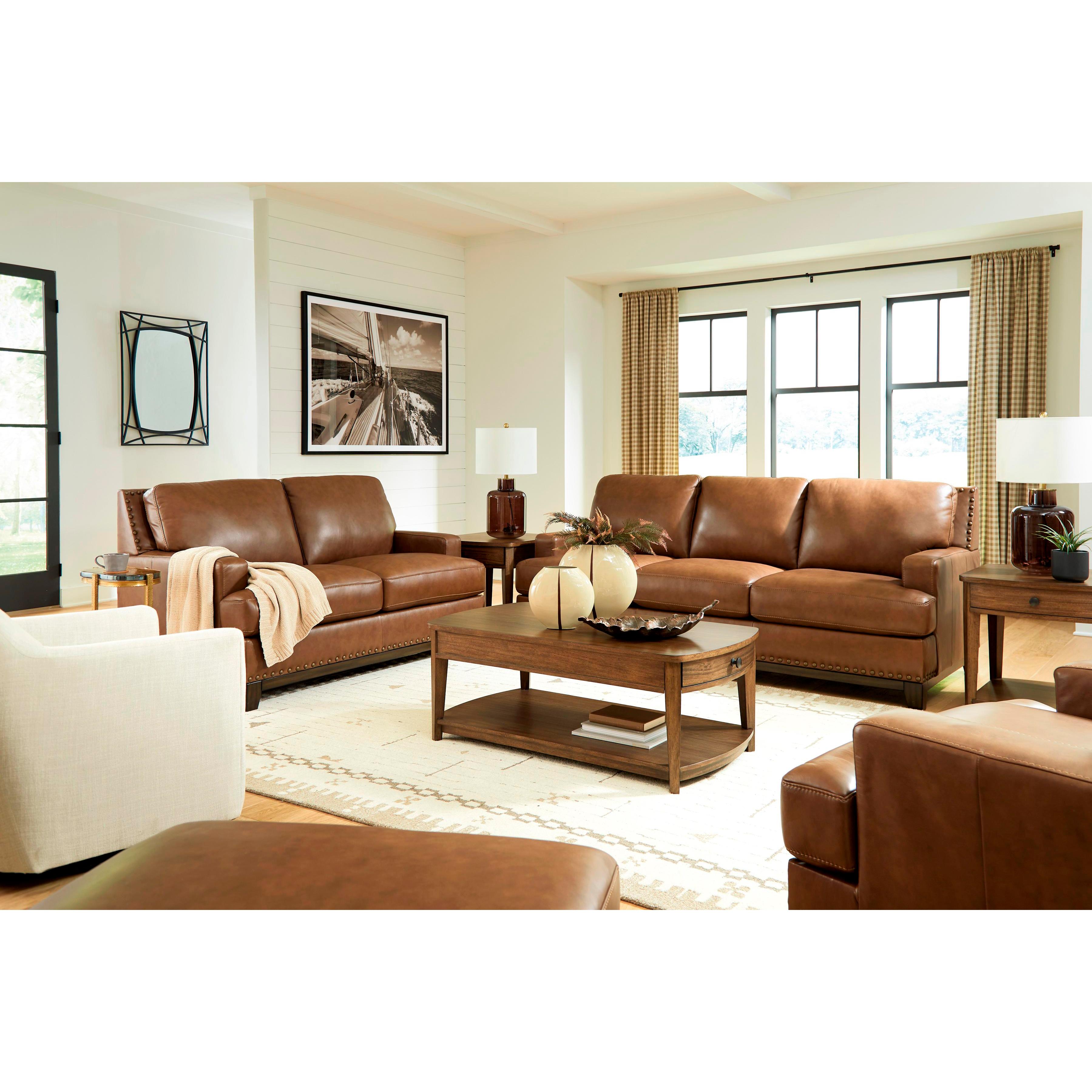  Signature Design by Ashley Saonara Stationary Leather Match Sofa PC7310938 IMAGE 12