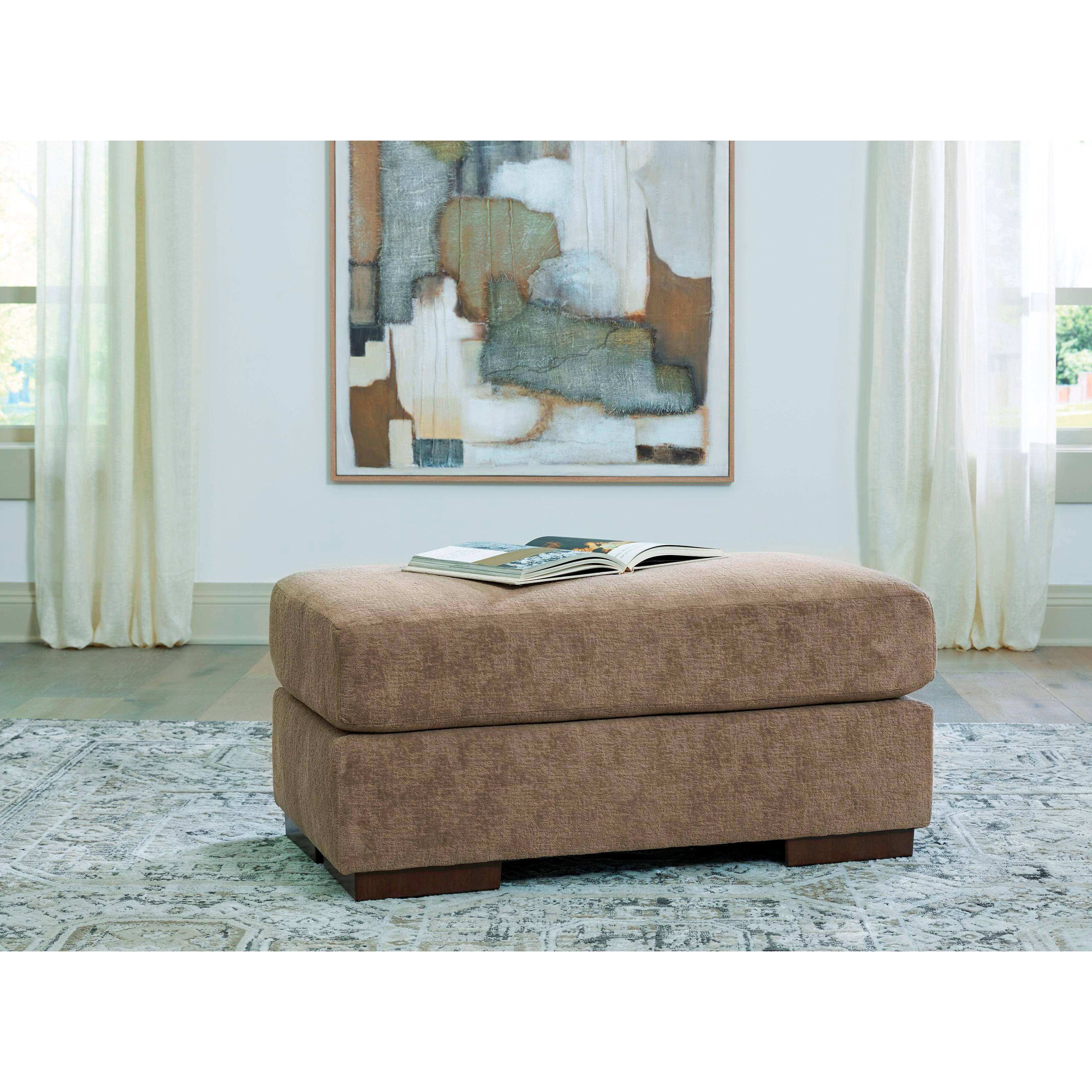  Manufacturer Color_Pecan --  Signature Design by Ashley Jayne Park Fabric Ottoman IMAGE 3